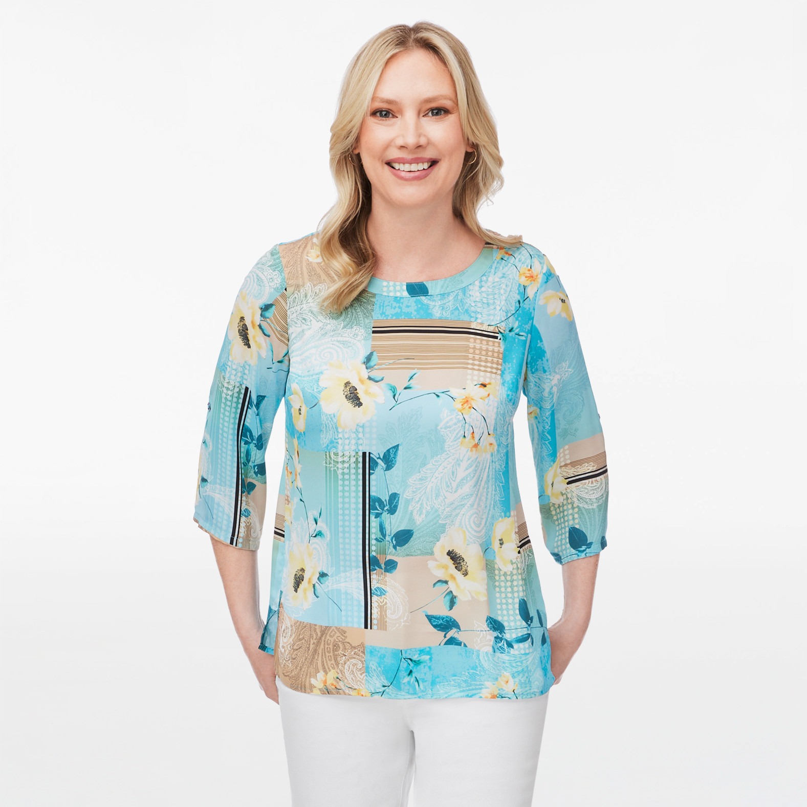 Petite - Roll Tab Pullover