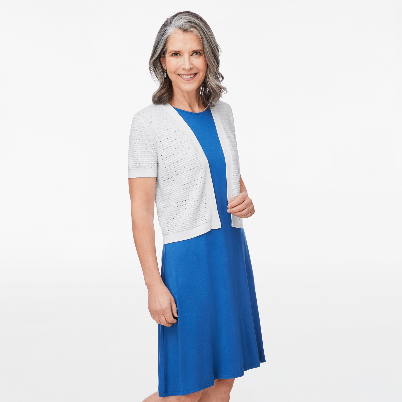 Pointelle Crop Cardigan