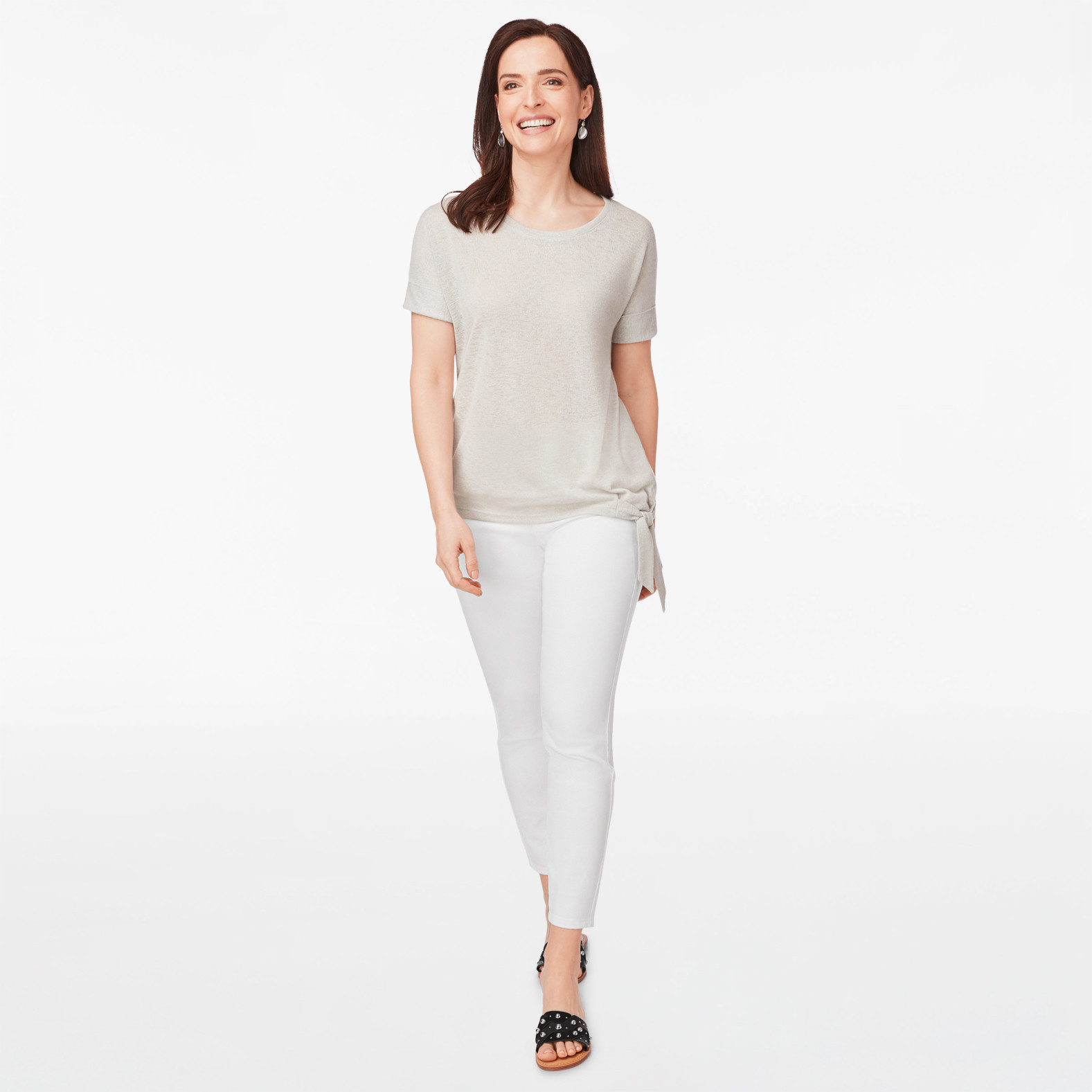 Side Tie Knit Tee