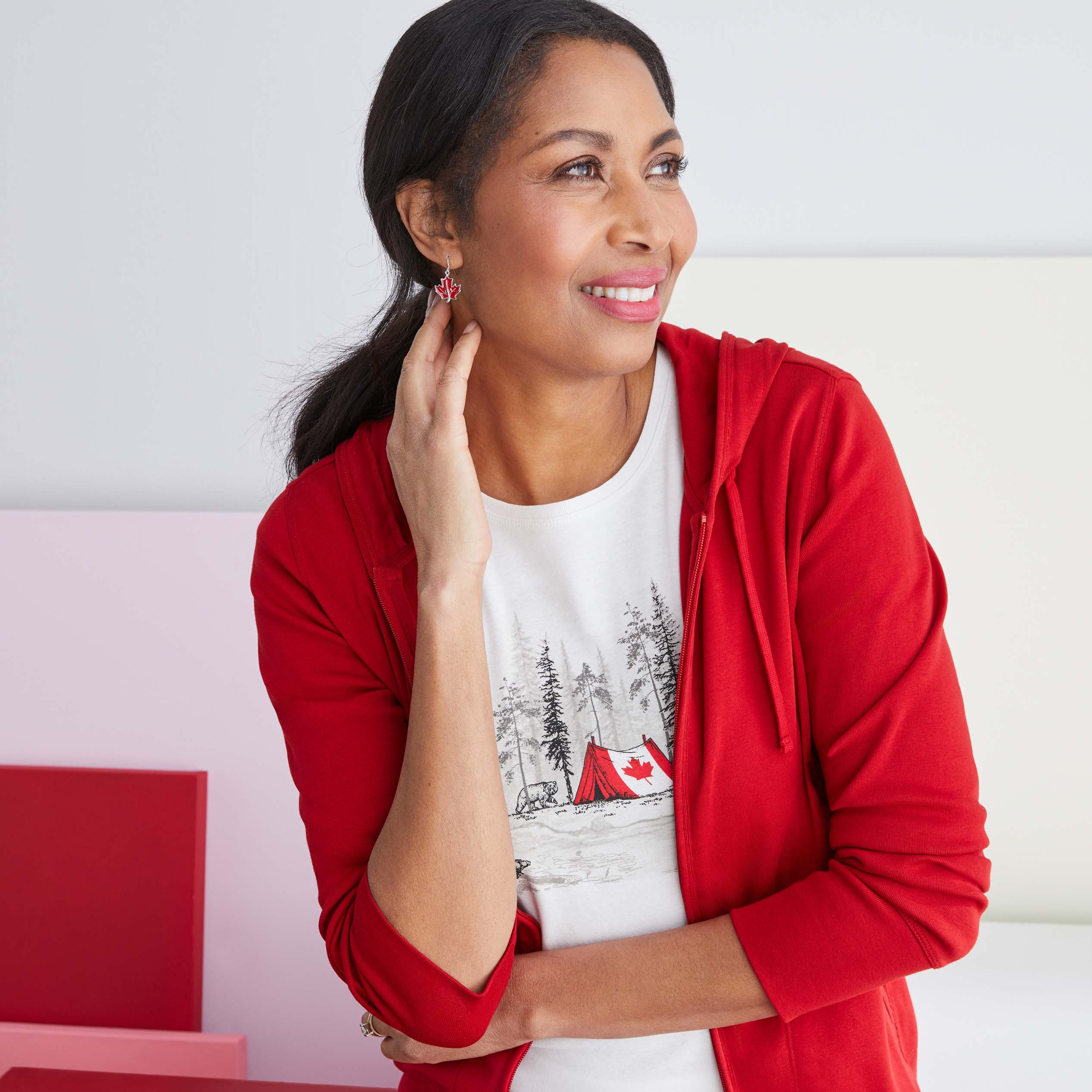 Solid Zip Up Hoodie - Front image 1