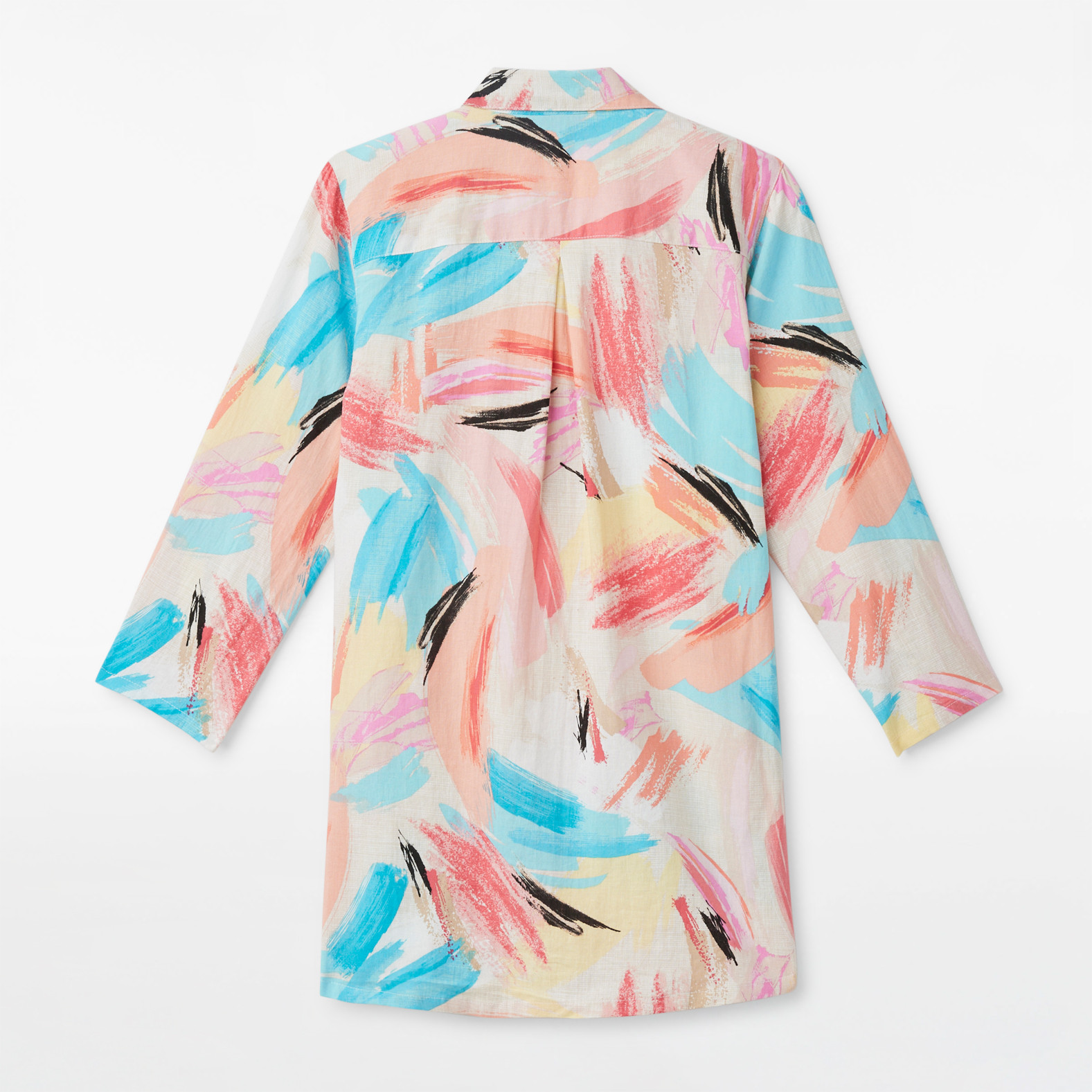 Three Quarter Sleeve Linen Shirt
