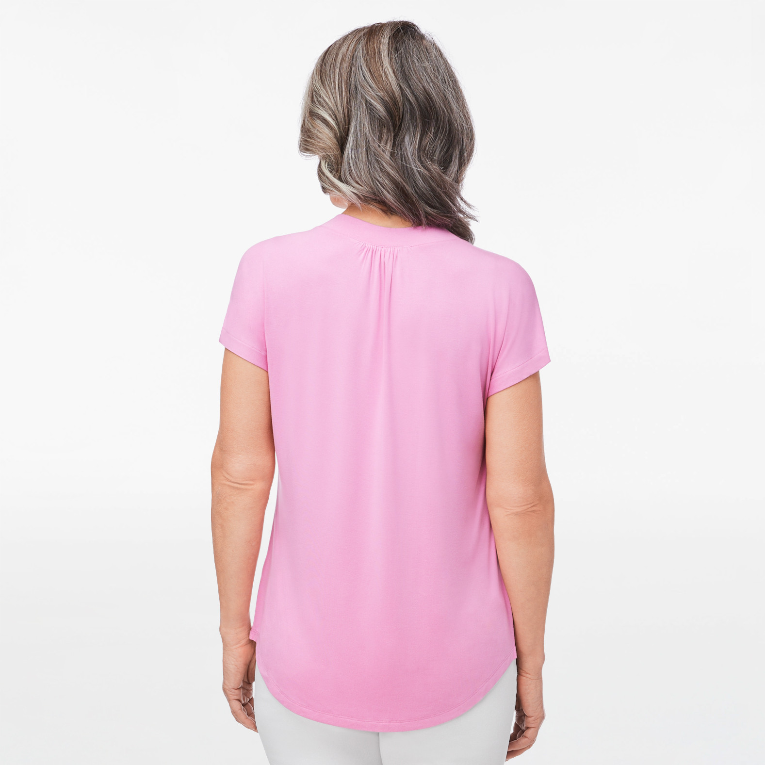 V Neck Drop Shoulder Top