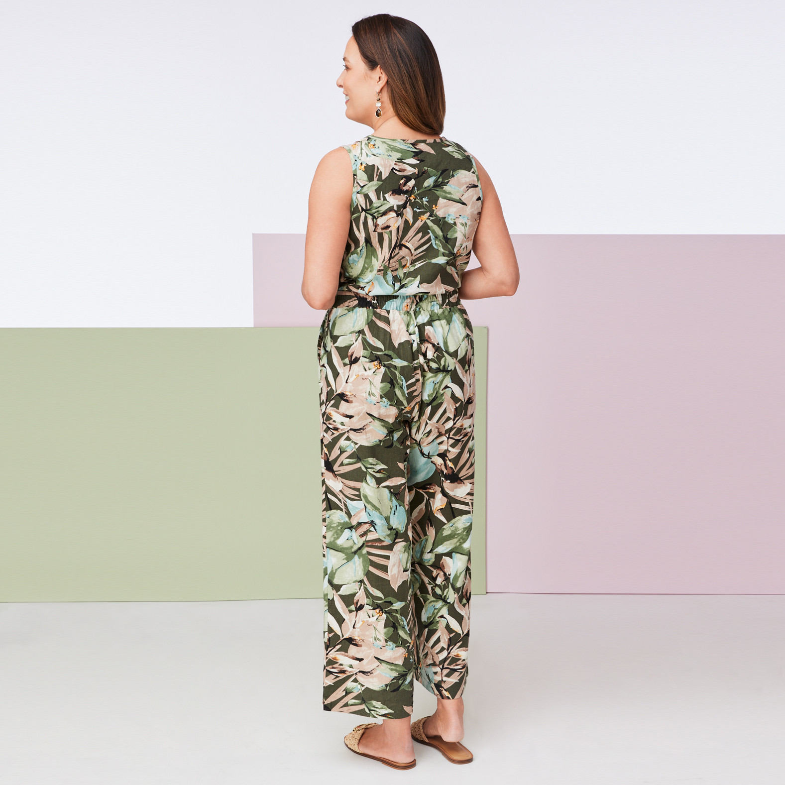 V Neck Linen Top