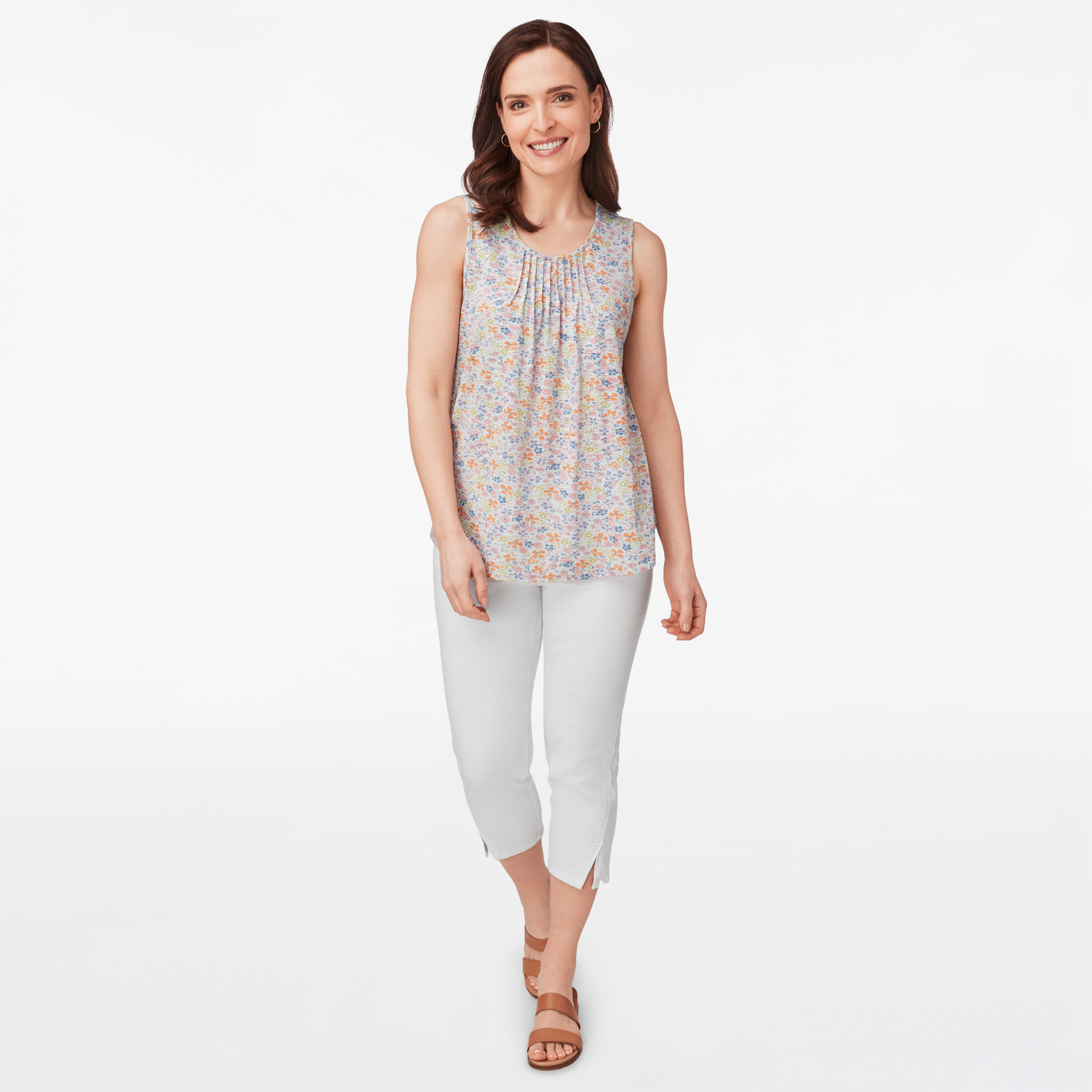 Flowy Floral Print Top
