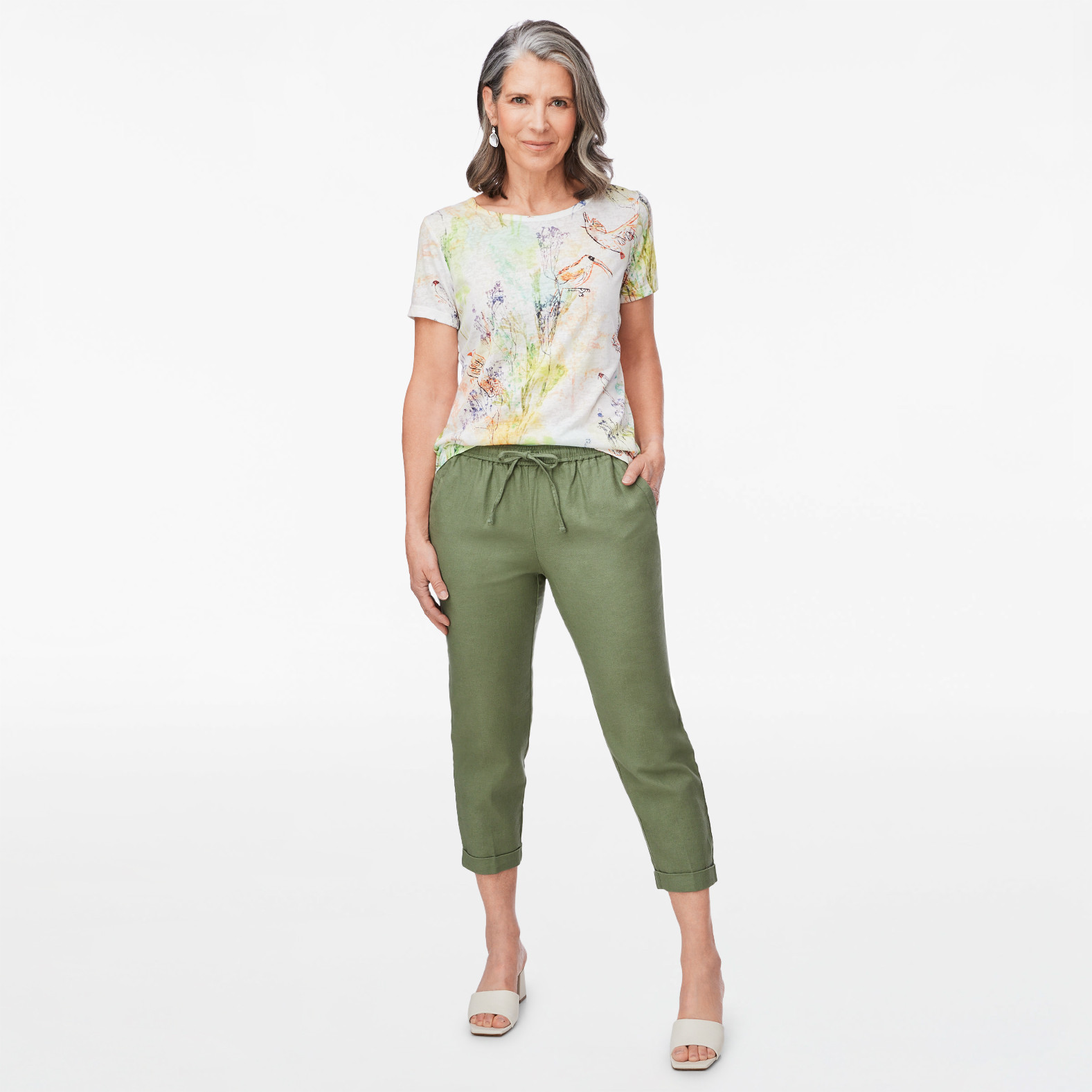 Linen Blend Jogger Pant