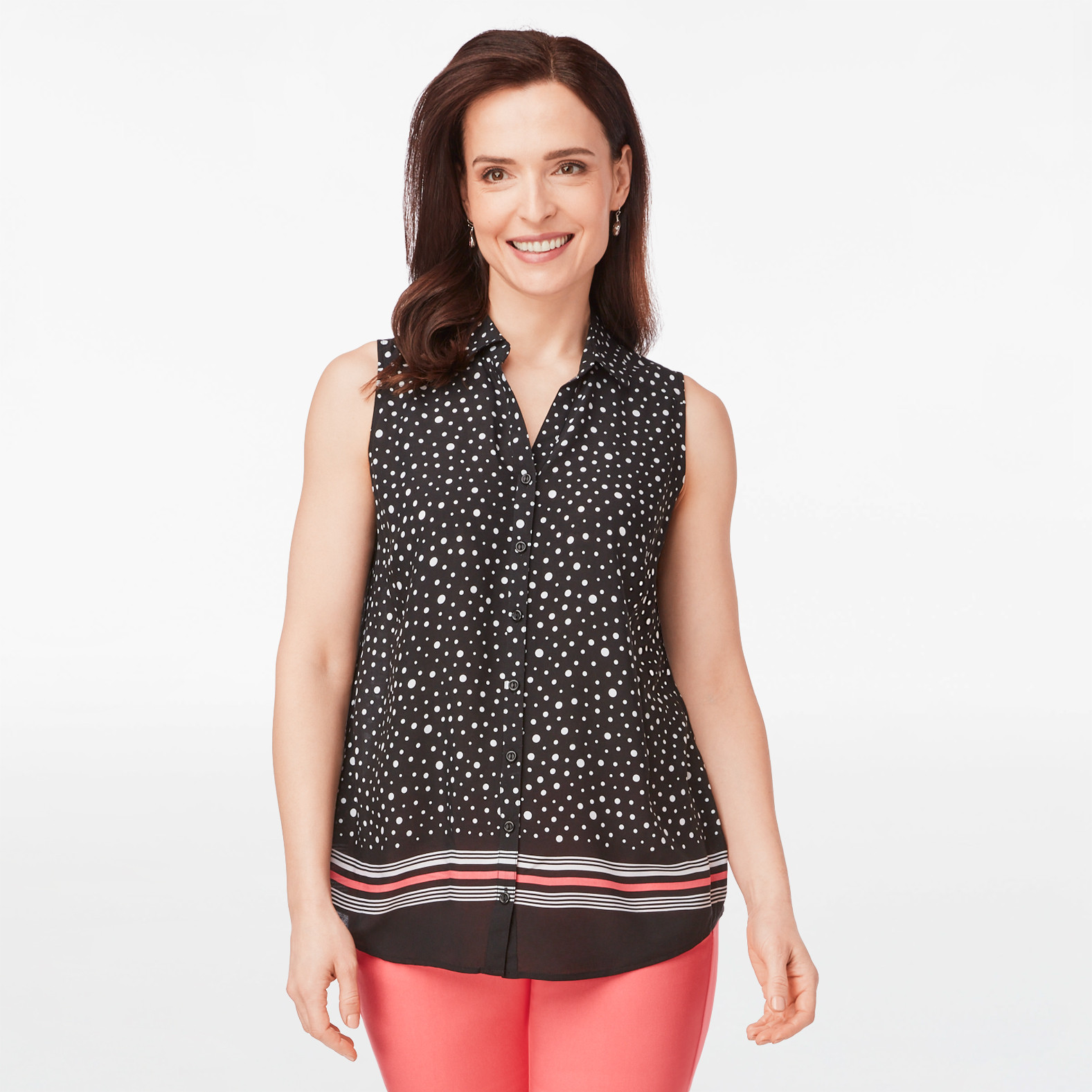 Sleeveless Collared Shirt