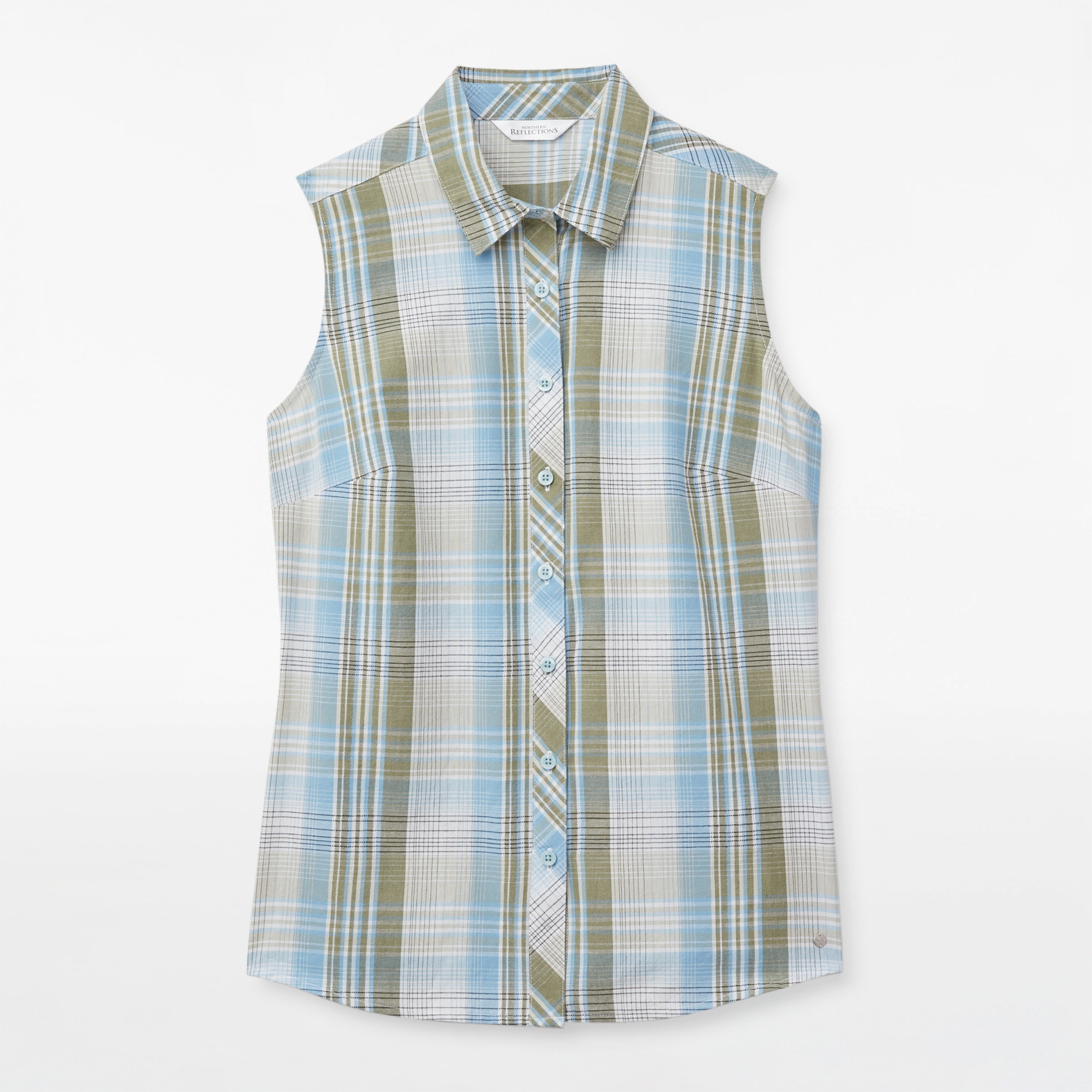Sleeveless Plaid Print Tank
