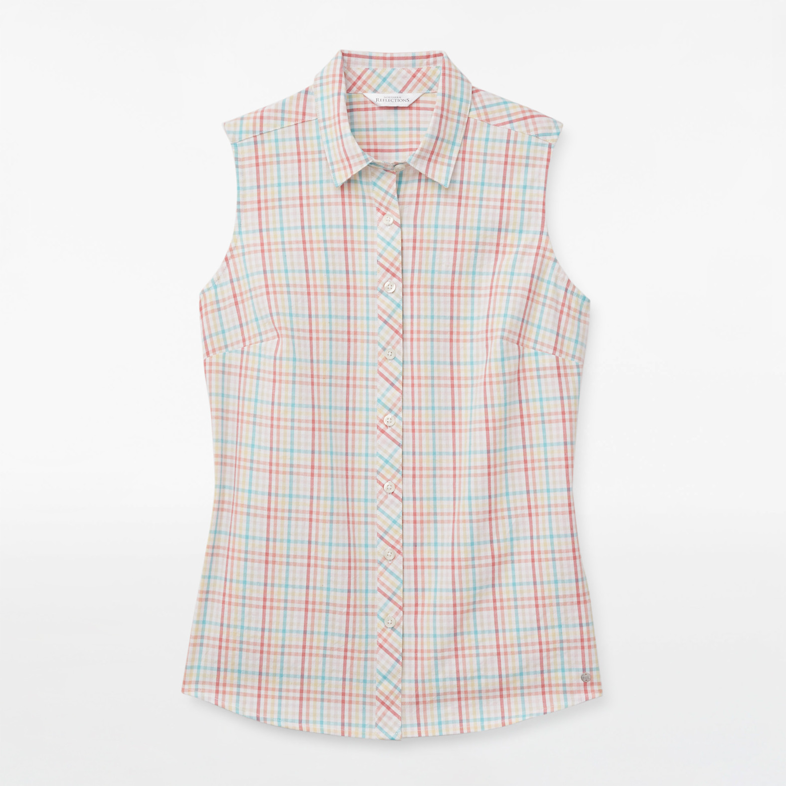 Sleeveless Plaid Print Tank