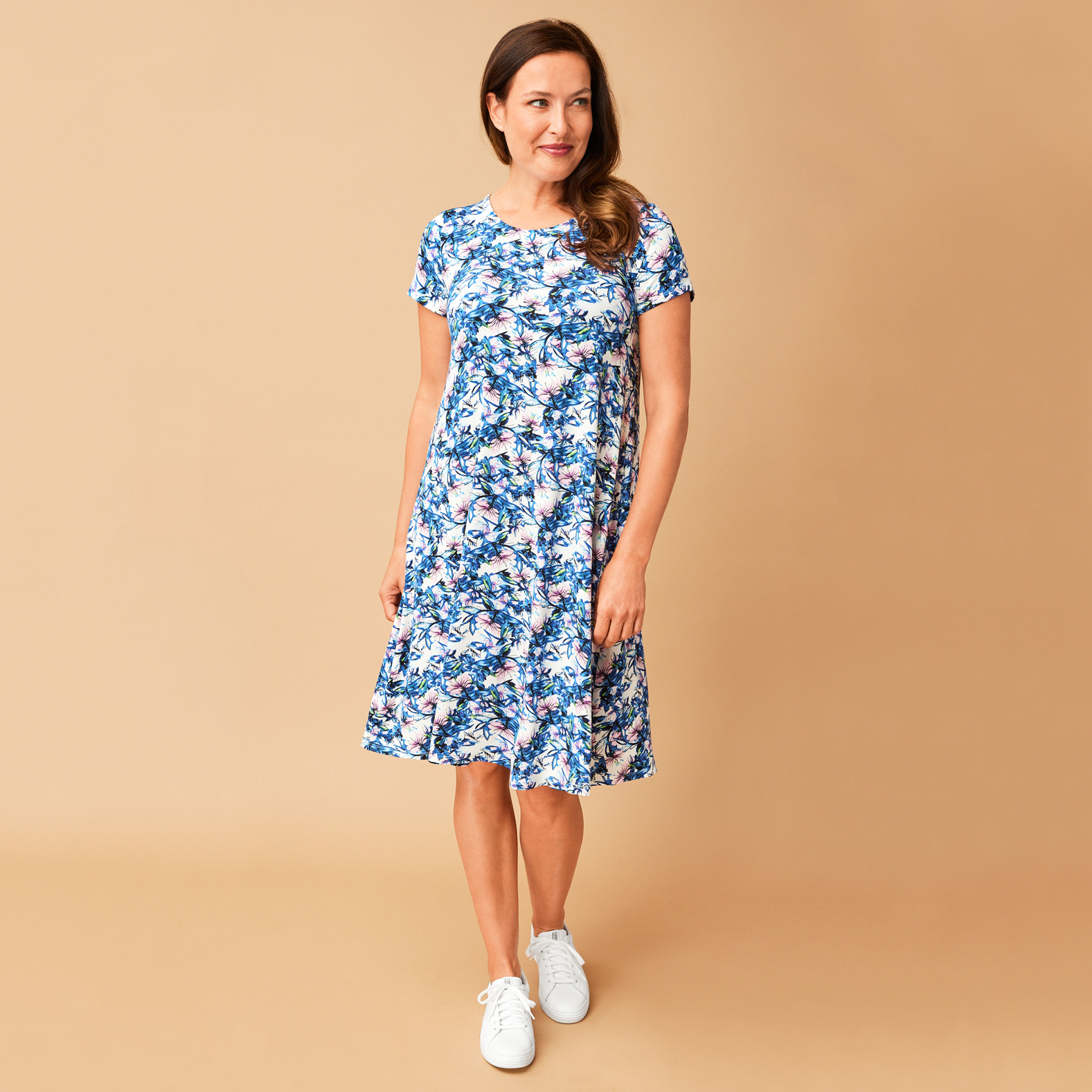 Floral Print Swing Dress