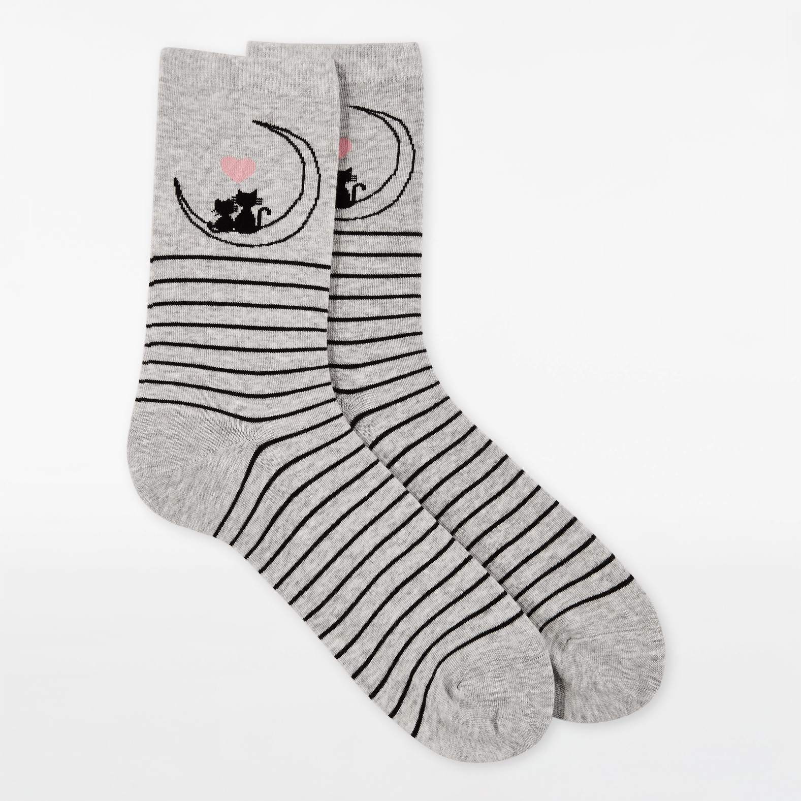 Cat Stripe Crew Socks