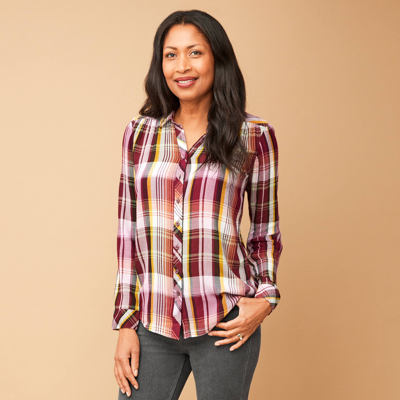 Button Down Plaid Shirt