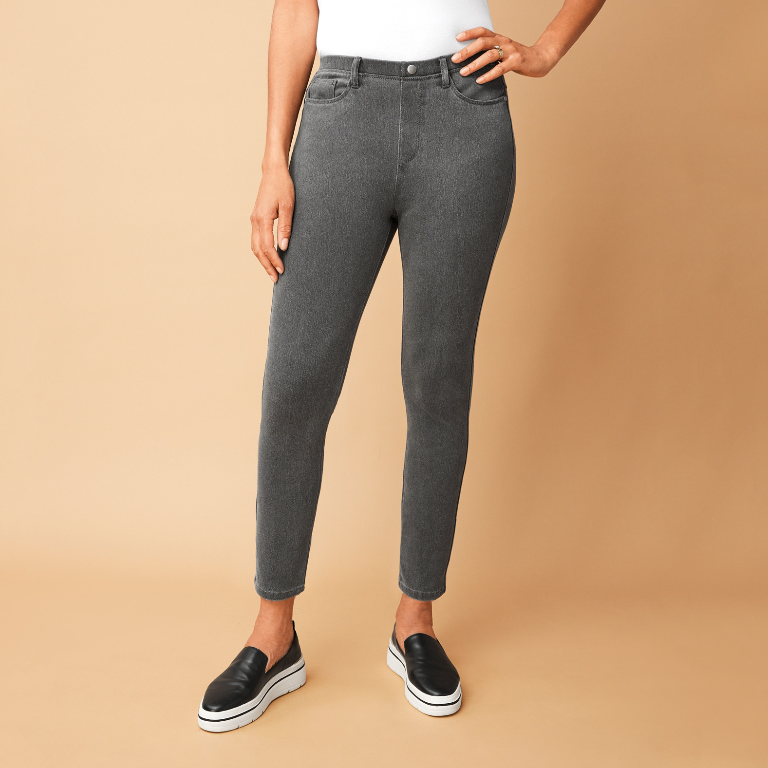 Charcoal Denim Knit Jegging