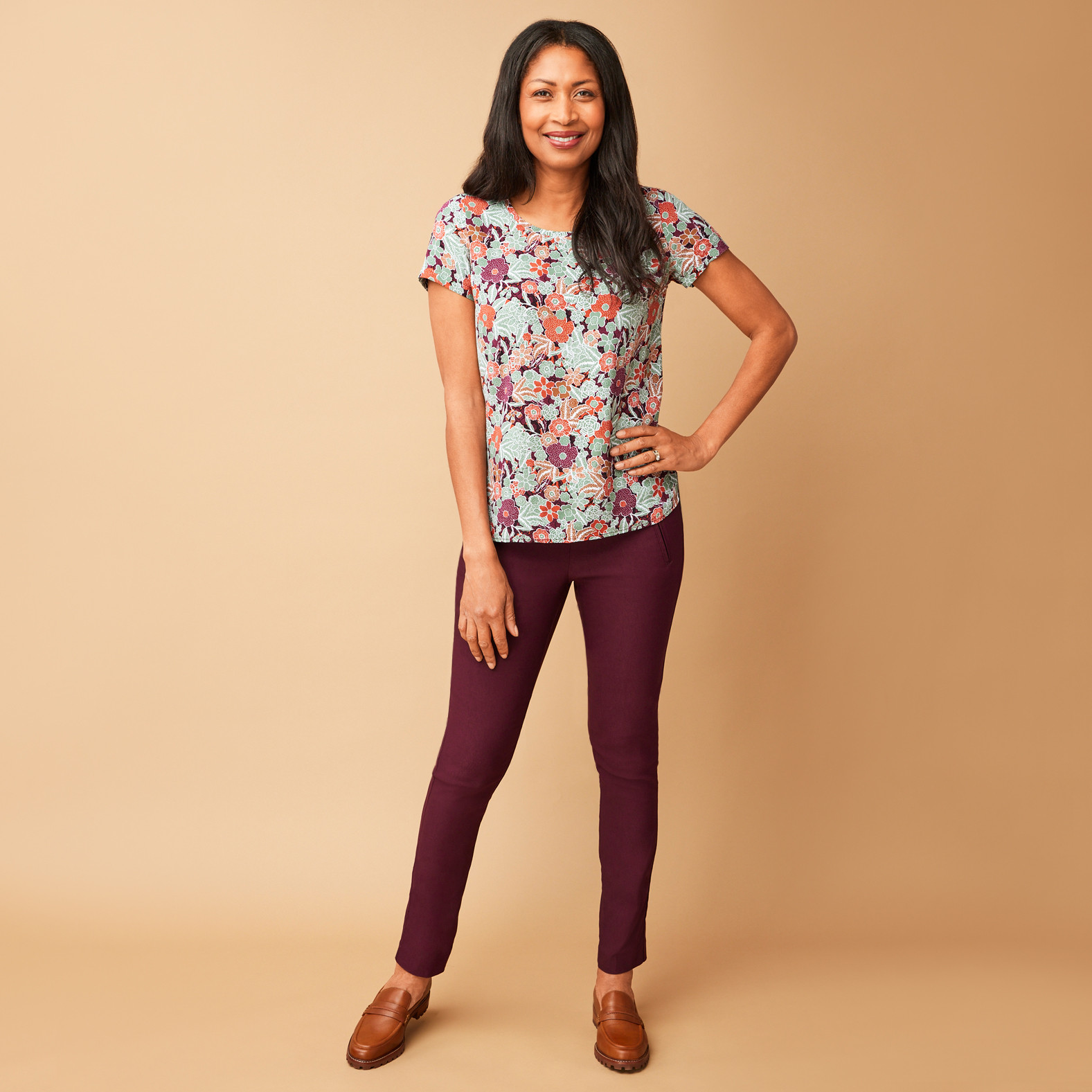Floral Mix Media Blouse Full Body
