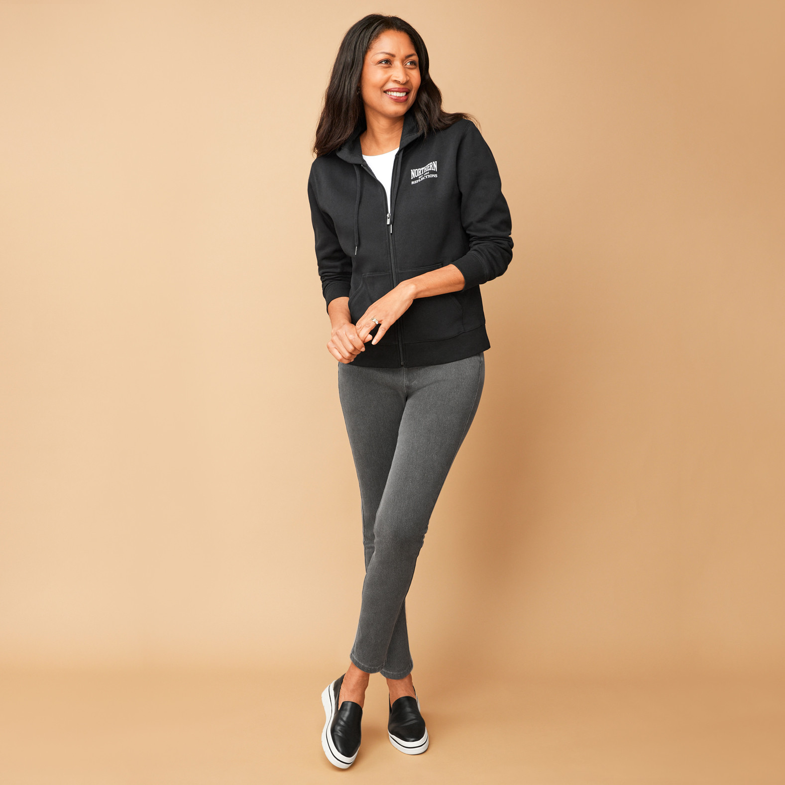 Iconic Logo Zip Up Hoodie