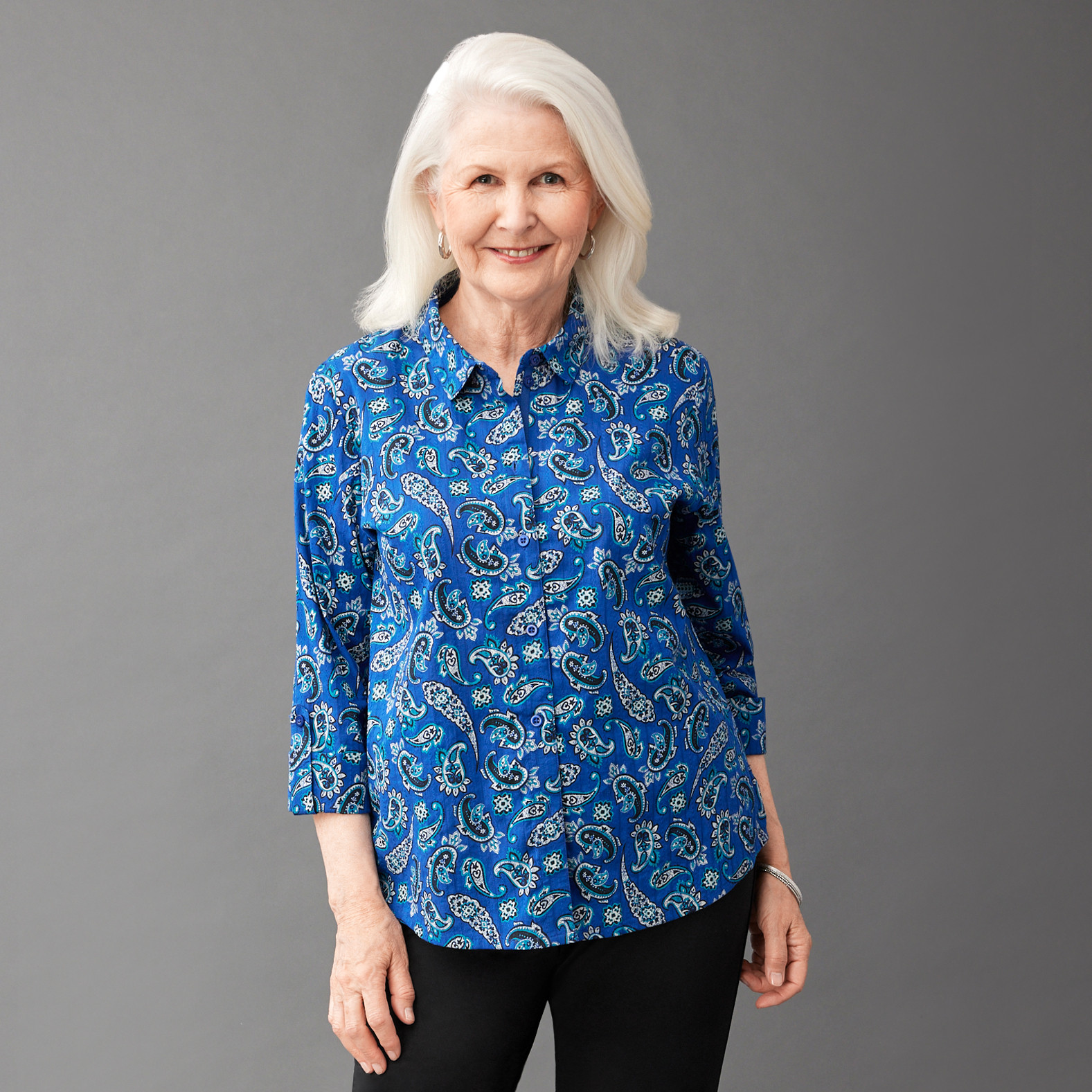 Petite - Lightweight Button Up Shirt