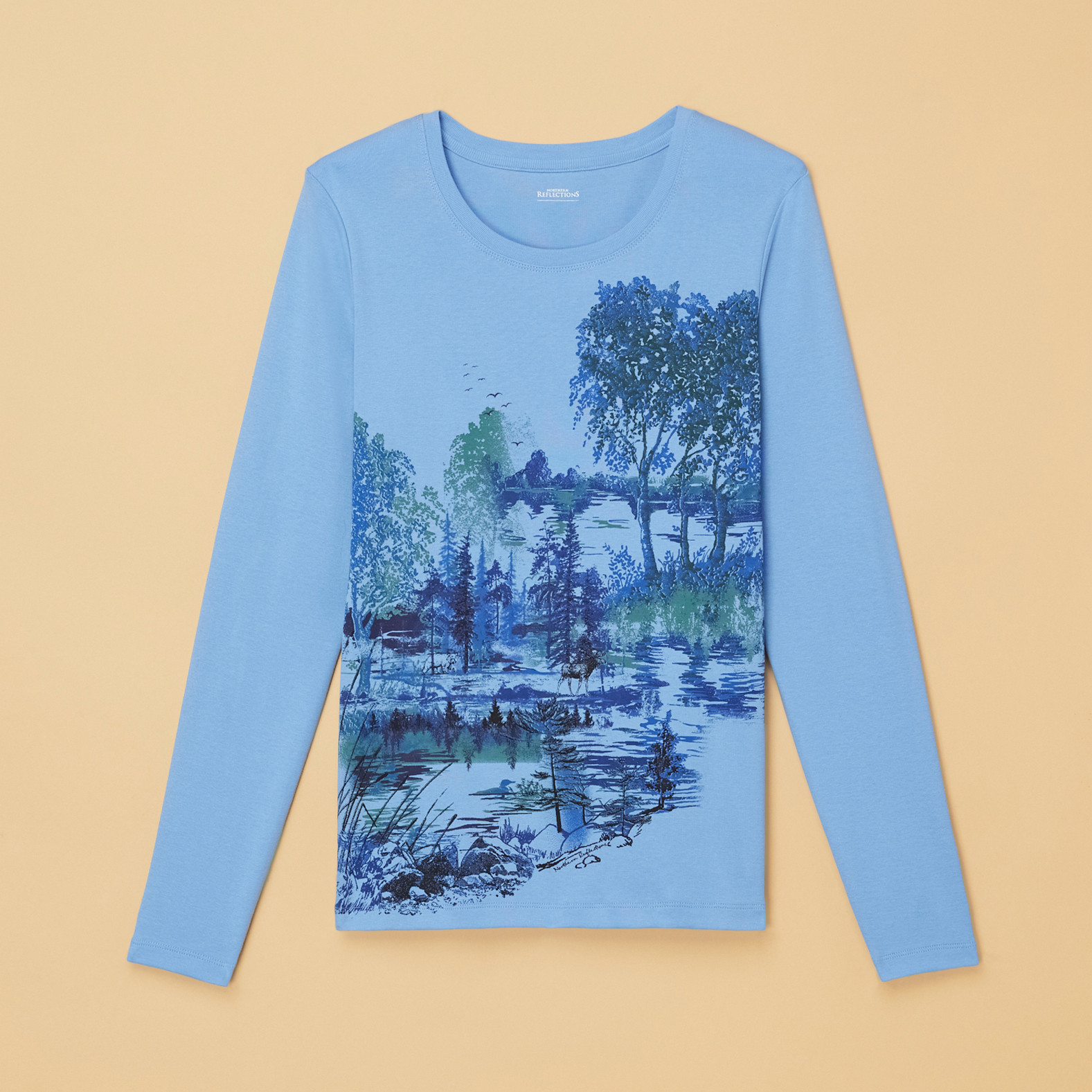 Long Sleeve Crew Neck Graphic Tee