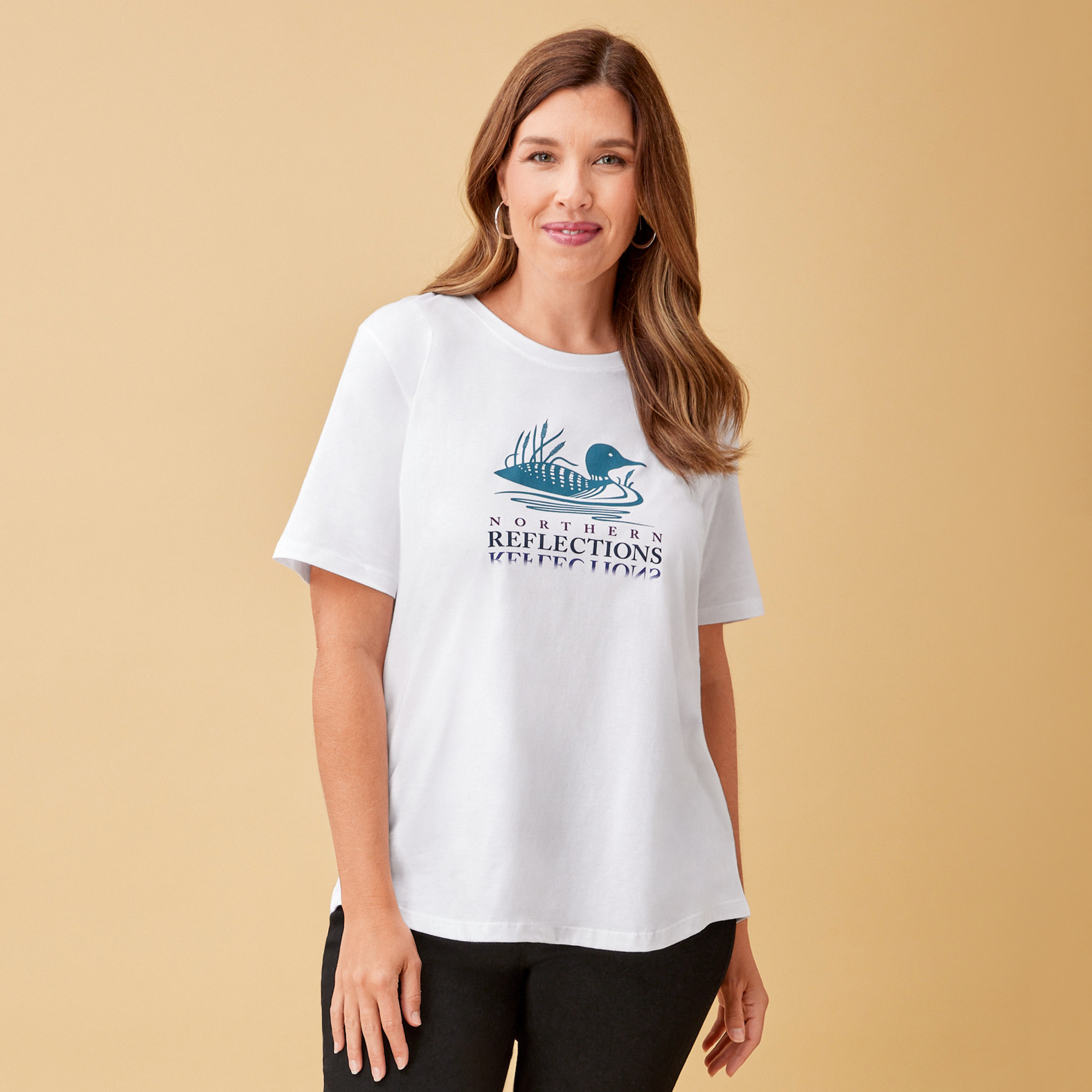 Iconic Loon Logo Semi Fit Tee - Turquoise