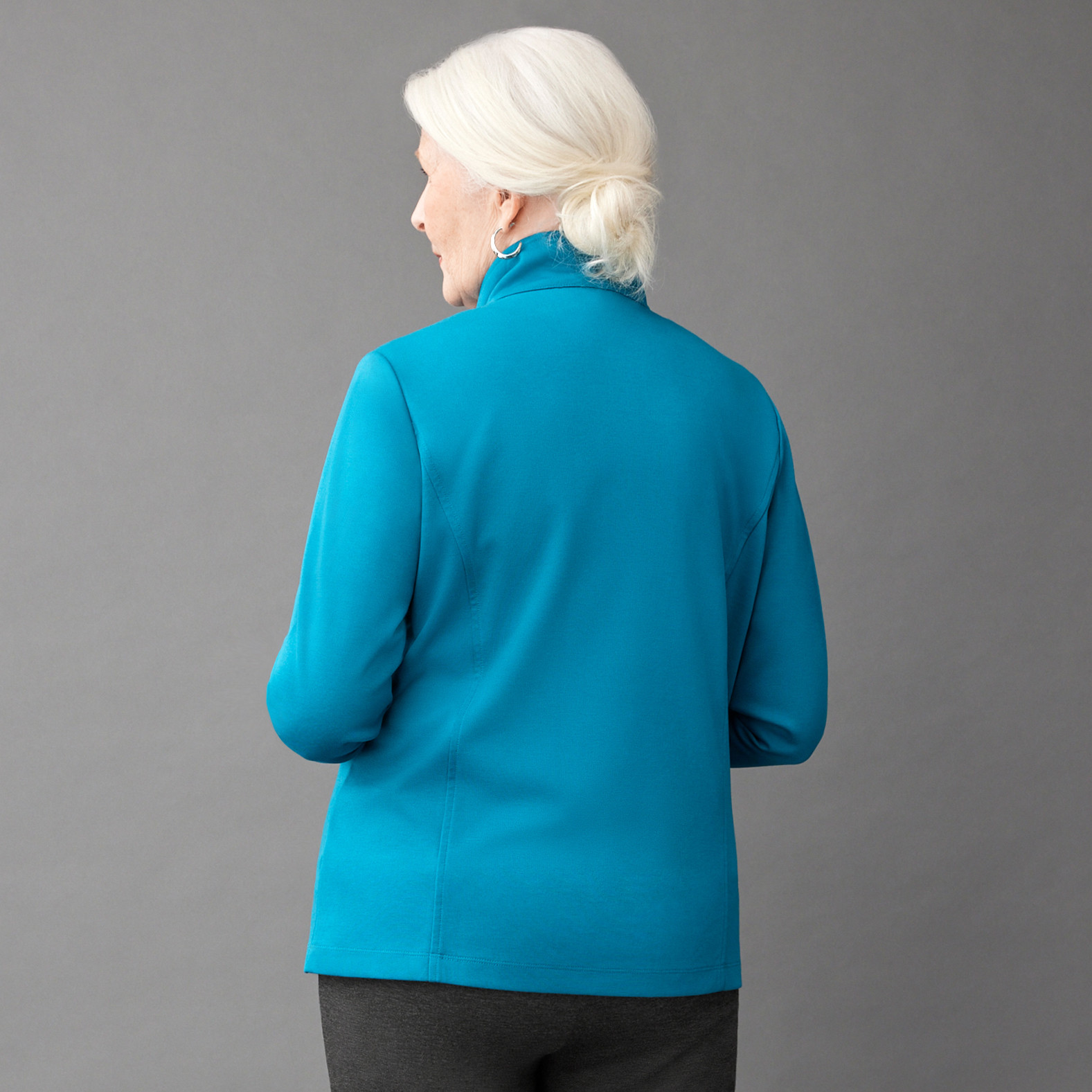Zip Front Active Jacket back view