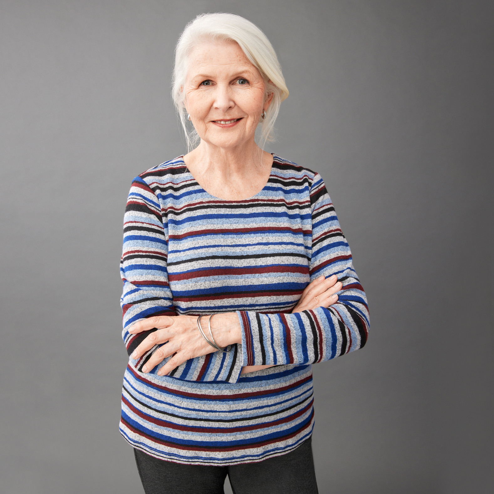 Petite - Stripe Pullover Knit Top