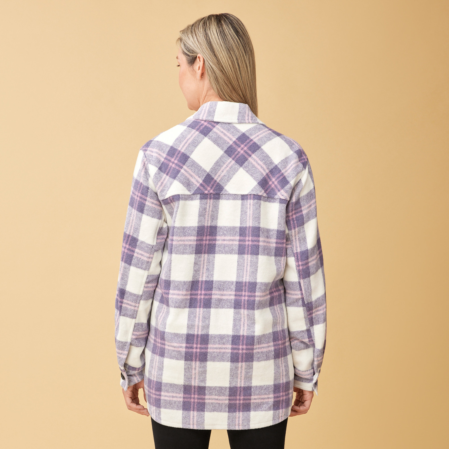 Plaid Short Shacket back view