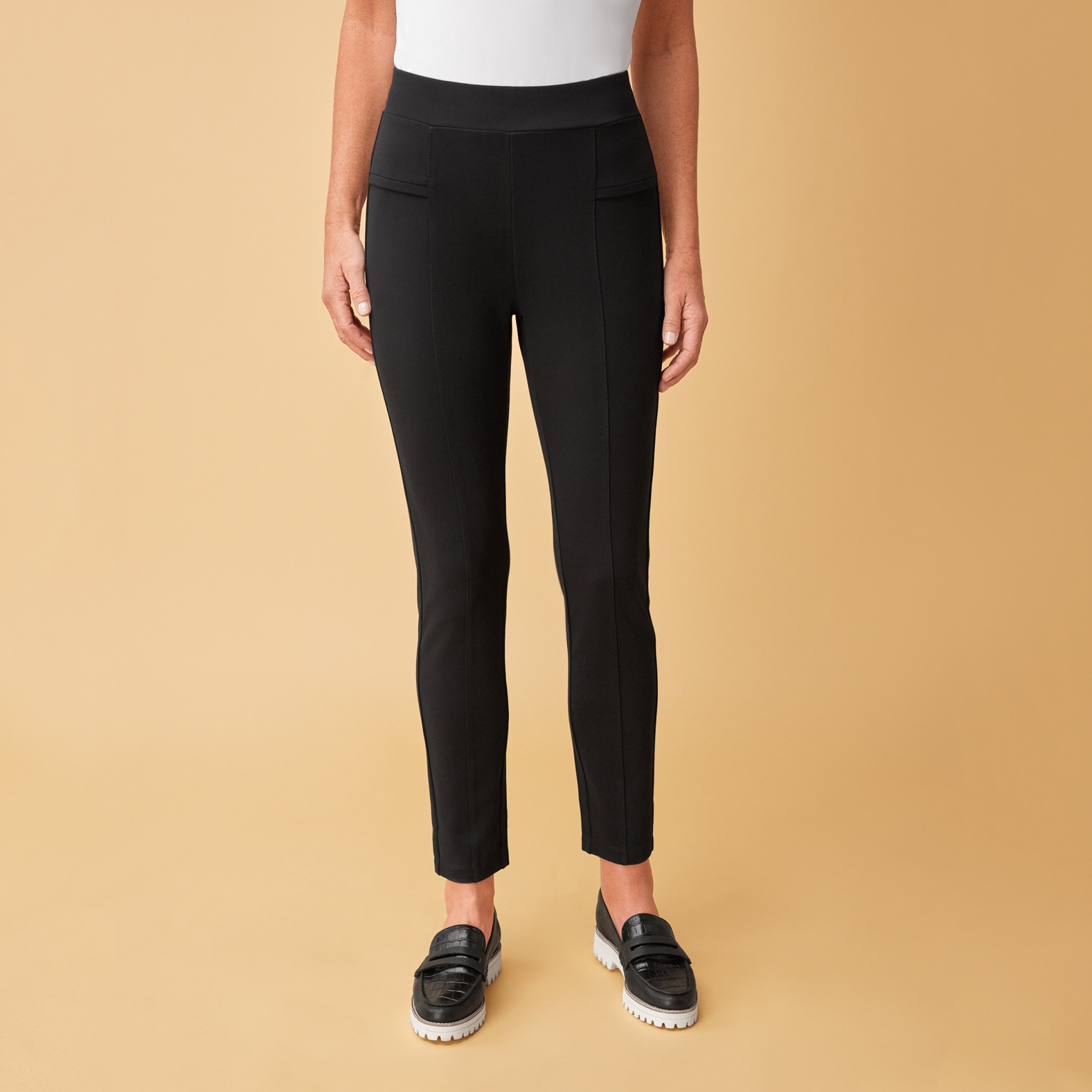 Seamed Stretch Ponte Pant