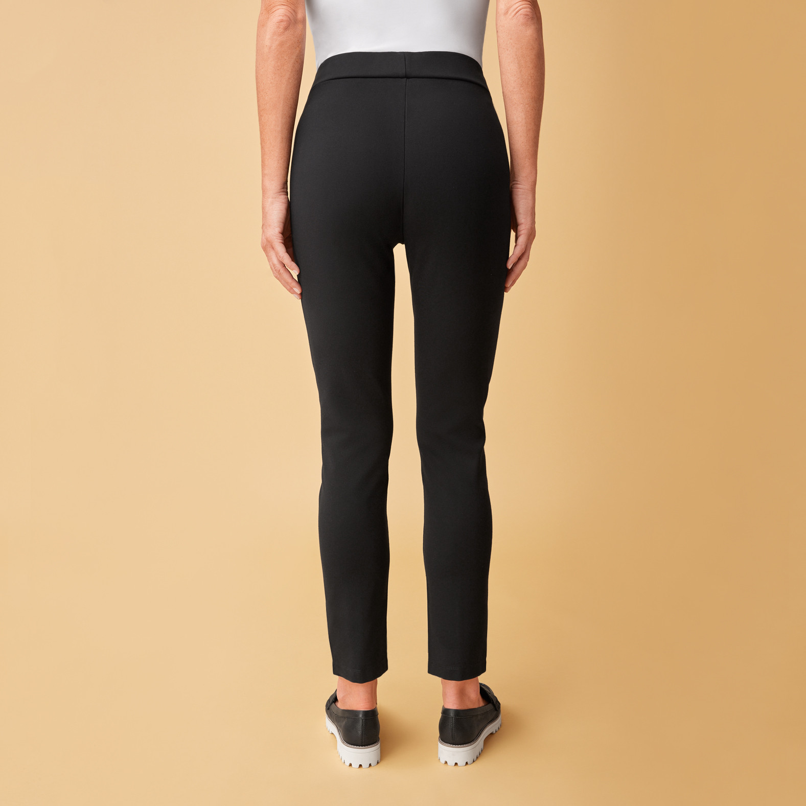 Seamed Stretch Ponte Pant Back View