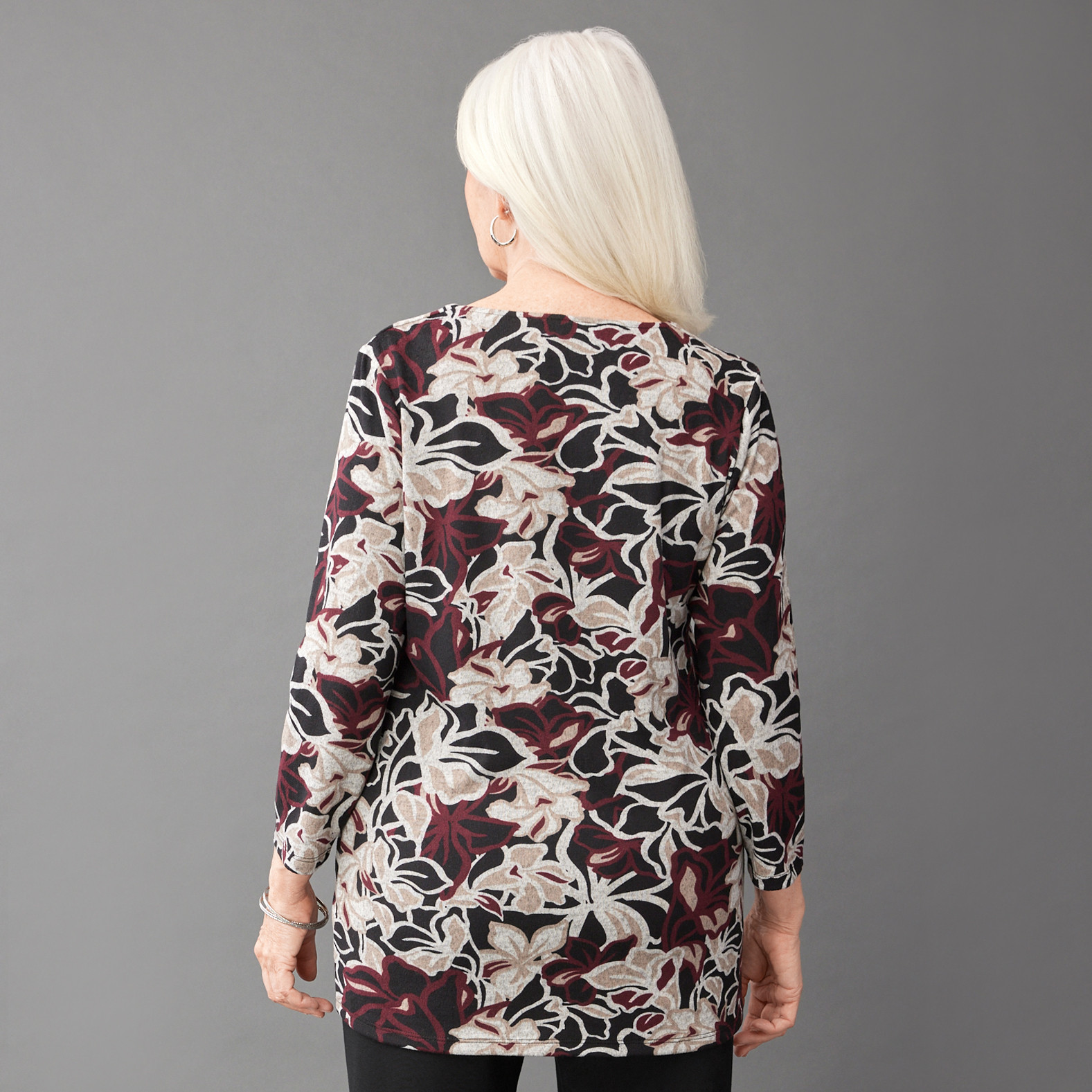 Square Neck Knit Top Back View