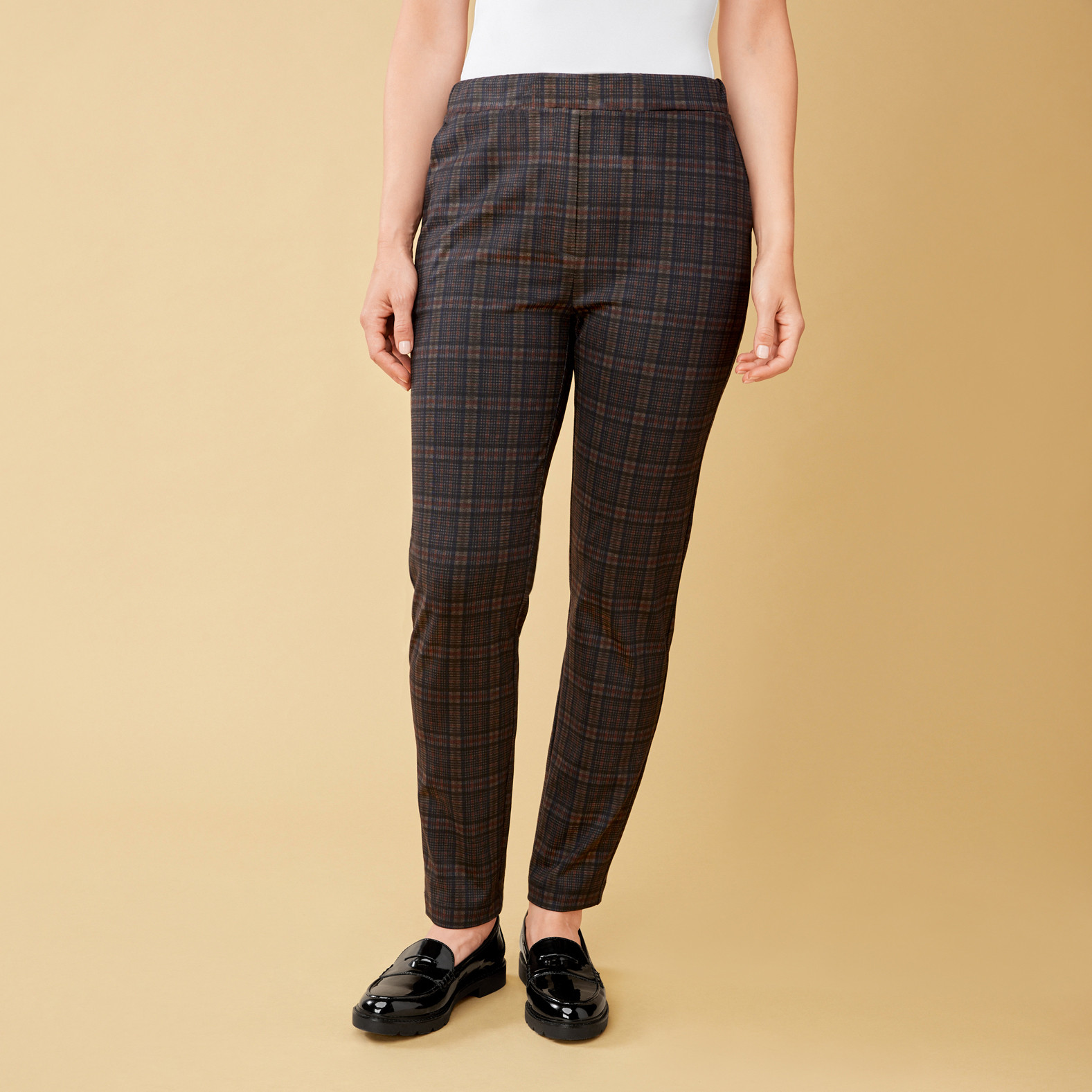 Brown Plaid Pant
