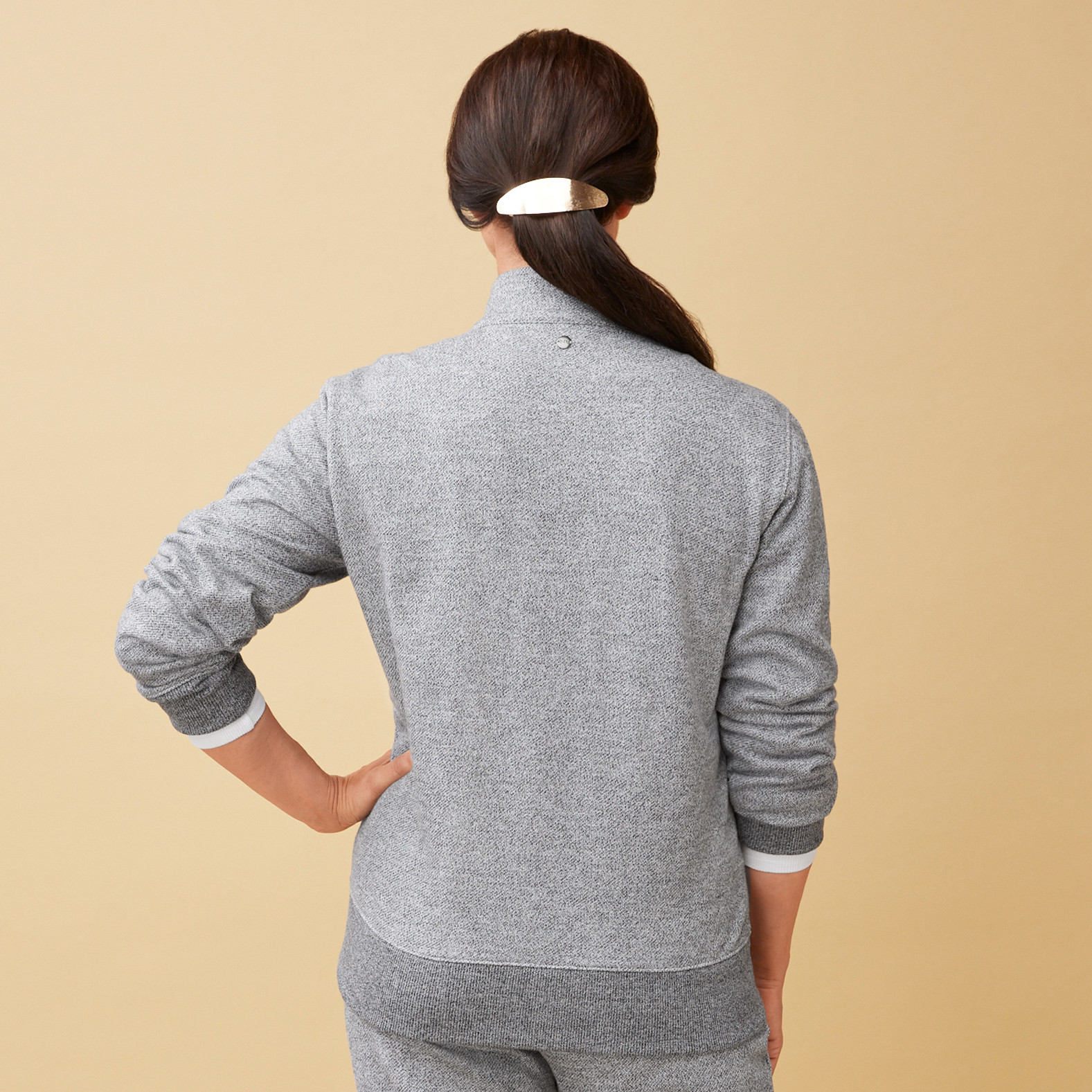Quarter Zip Pullover Sweater Back View