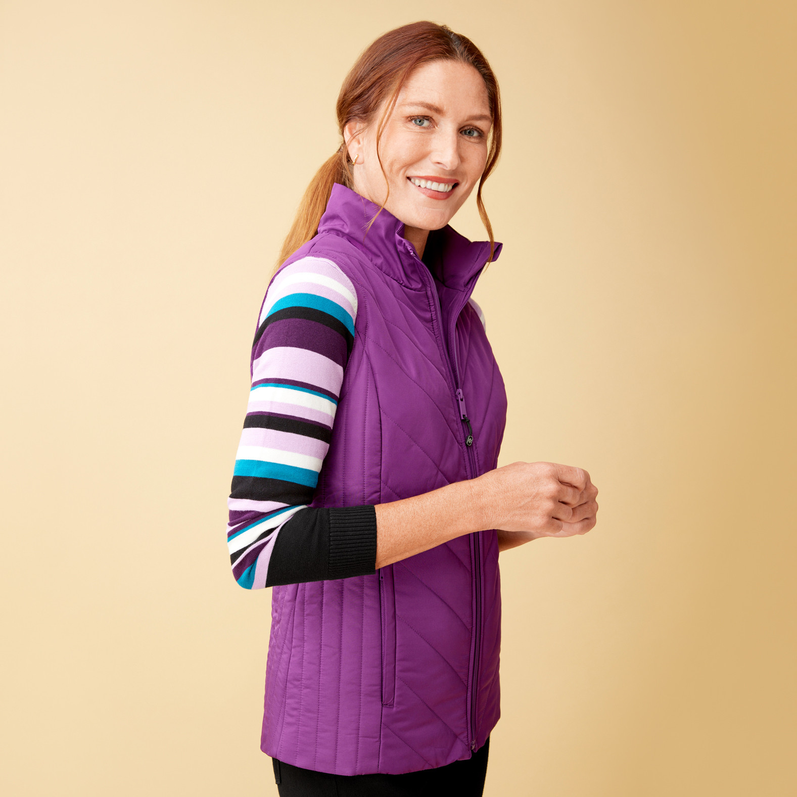 Women's Quilted Vest Half Body