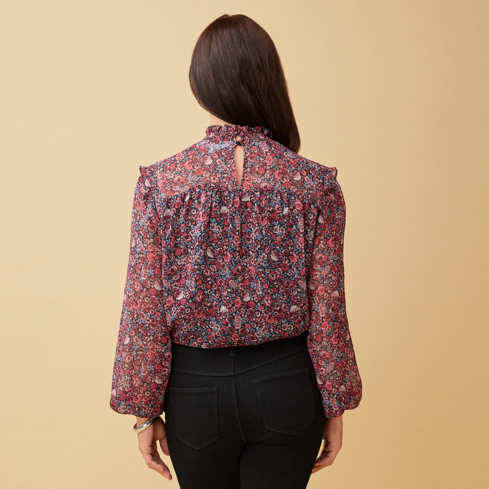 Smocked Front Shirt Back View