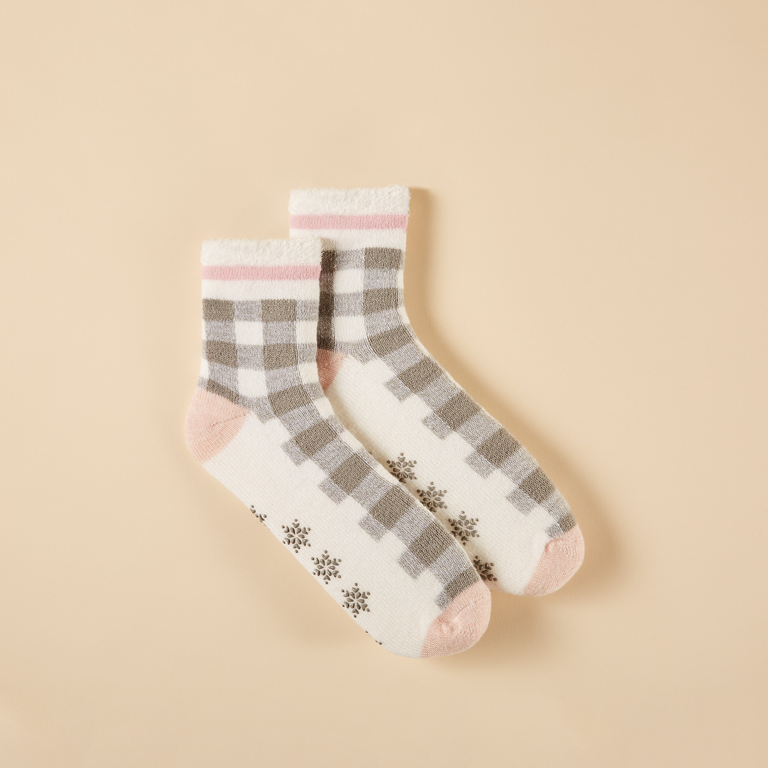 Buffalo Print Slipper Socks