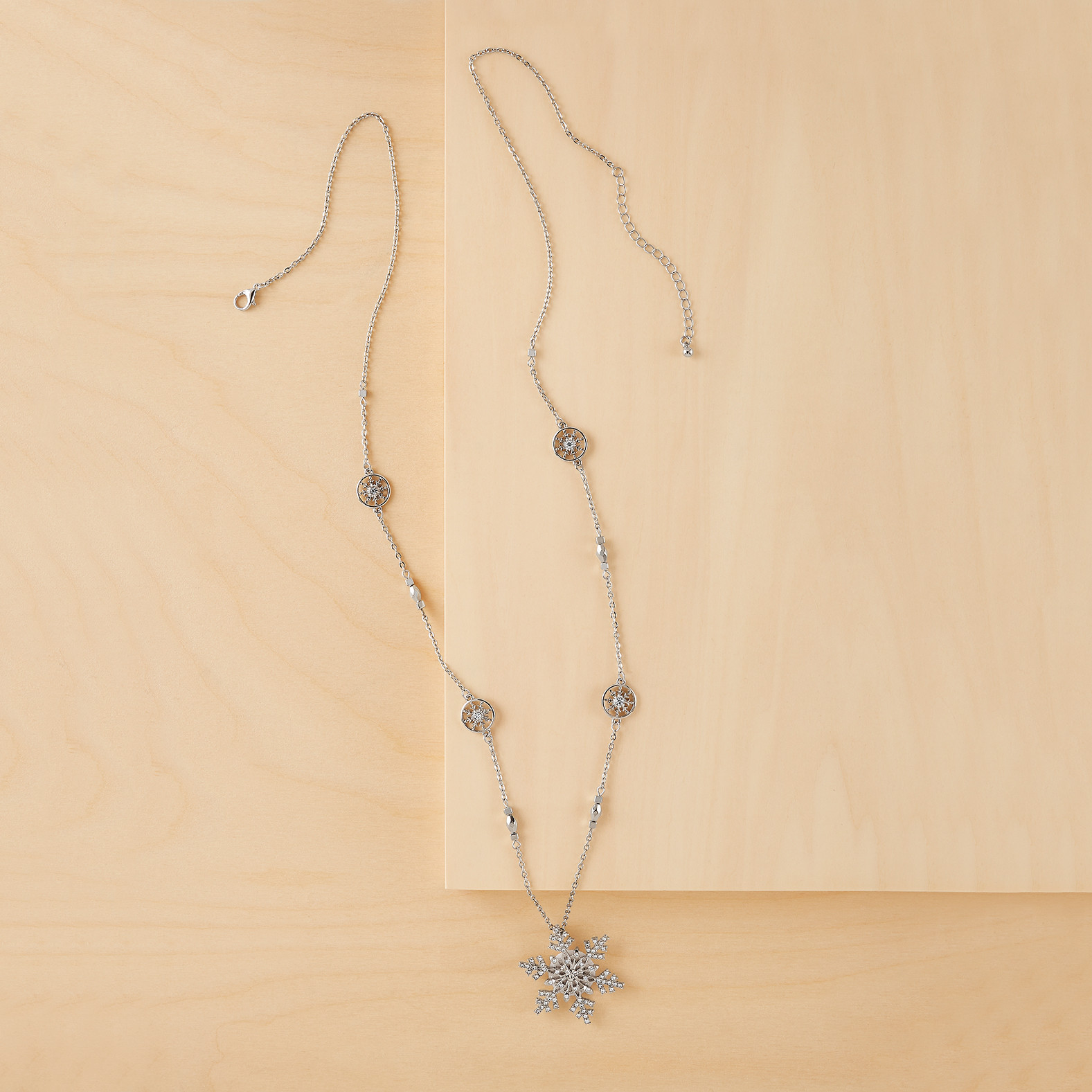 Long Snowflake Necklace