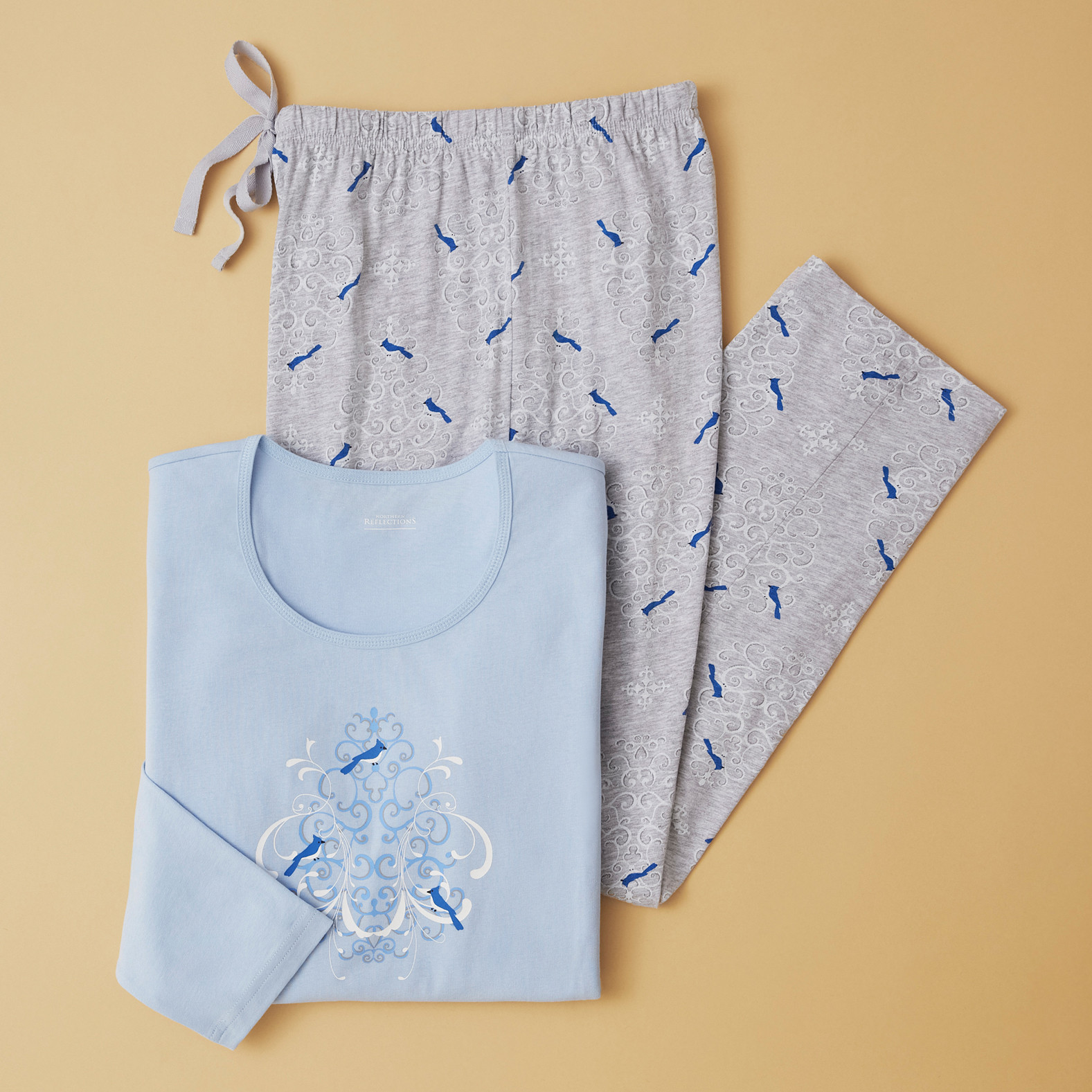Blue Jay Jersey Knit Pyjama Set
