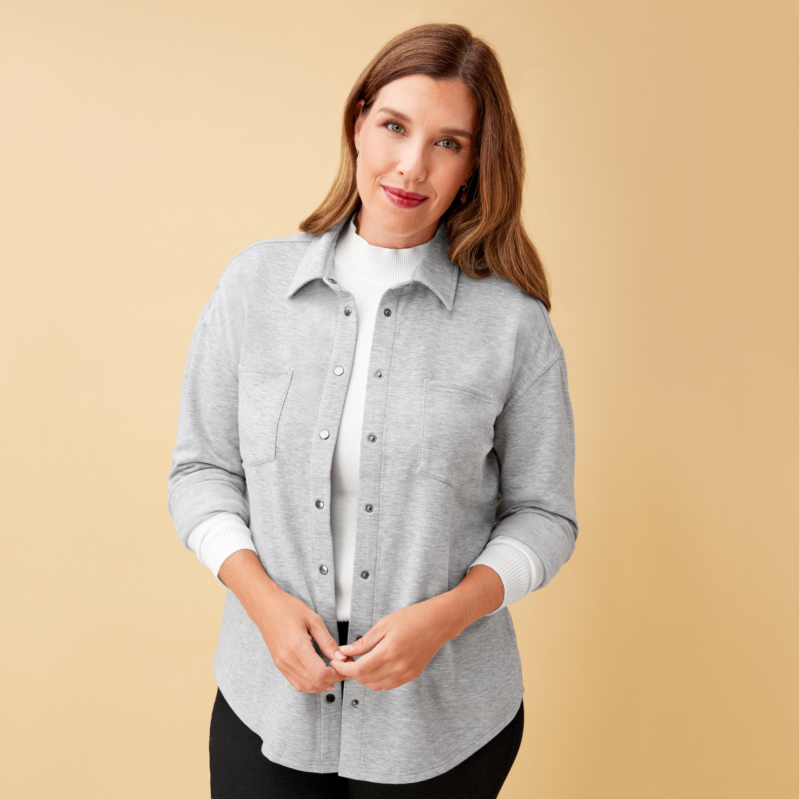 Cozy Fleece Shirt Jacket