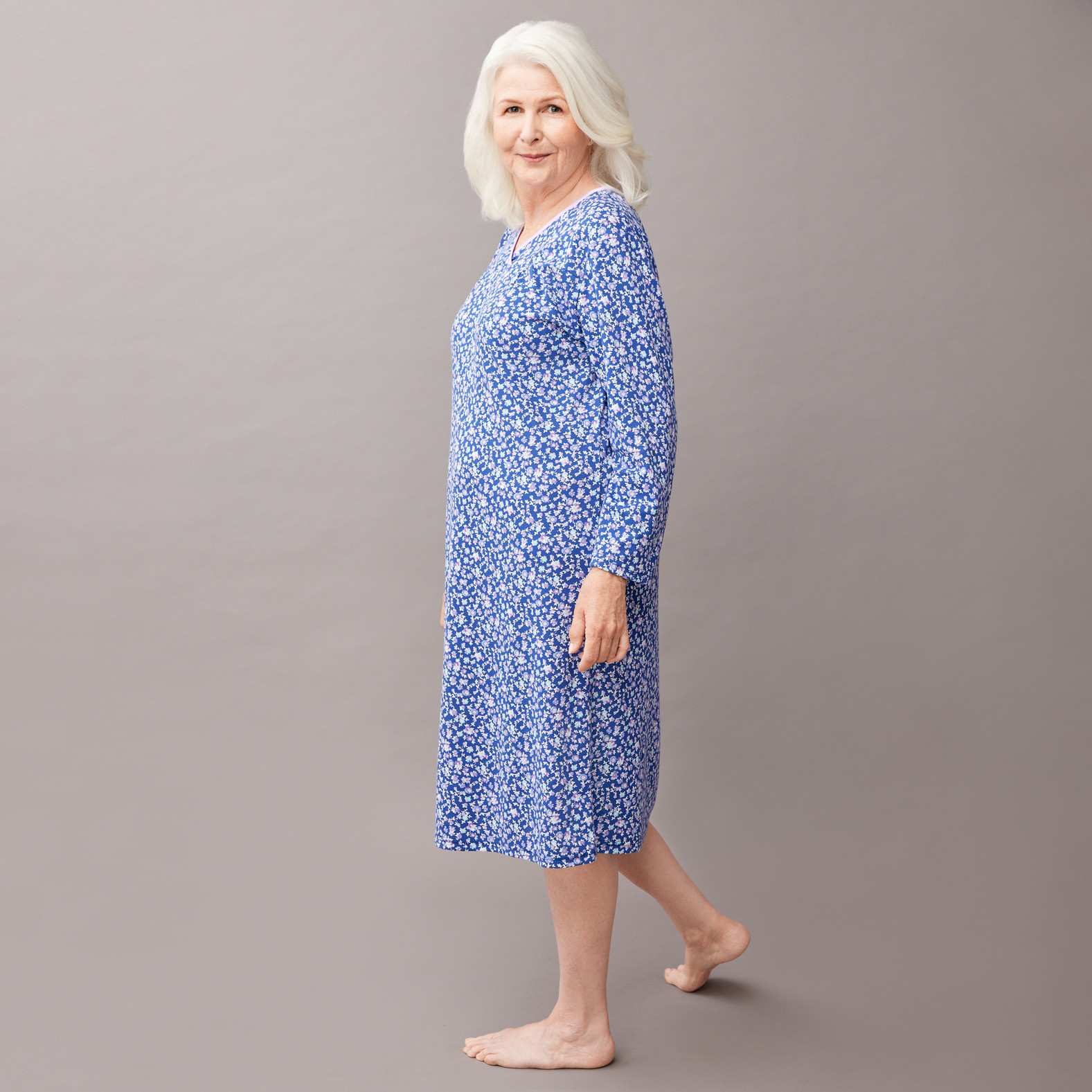 Daisy Print Nightshirt Side View