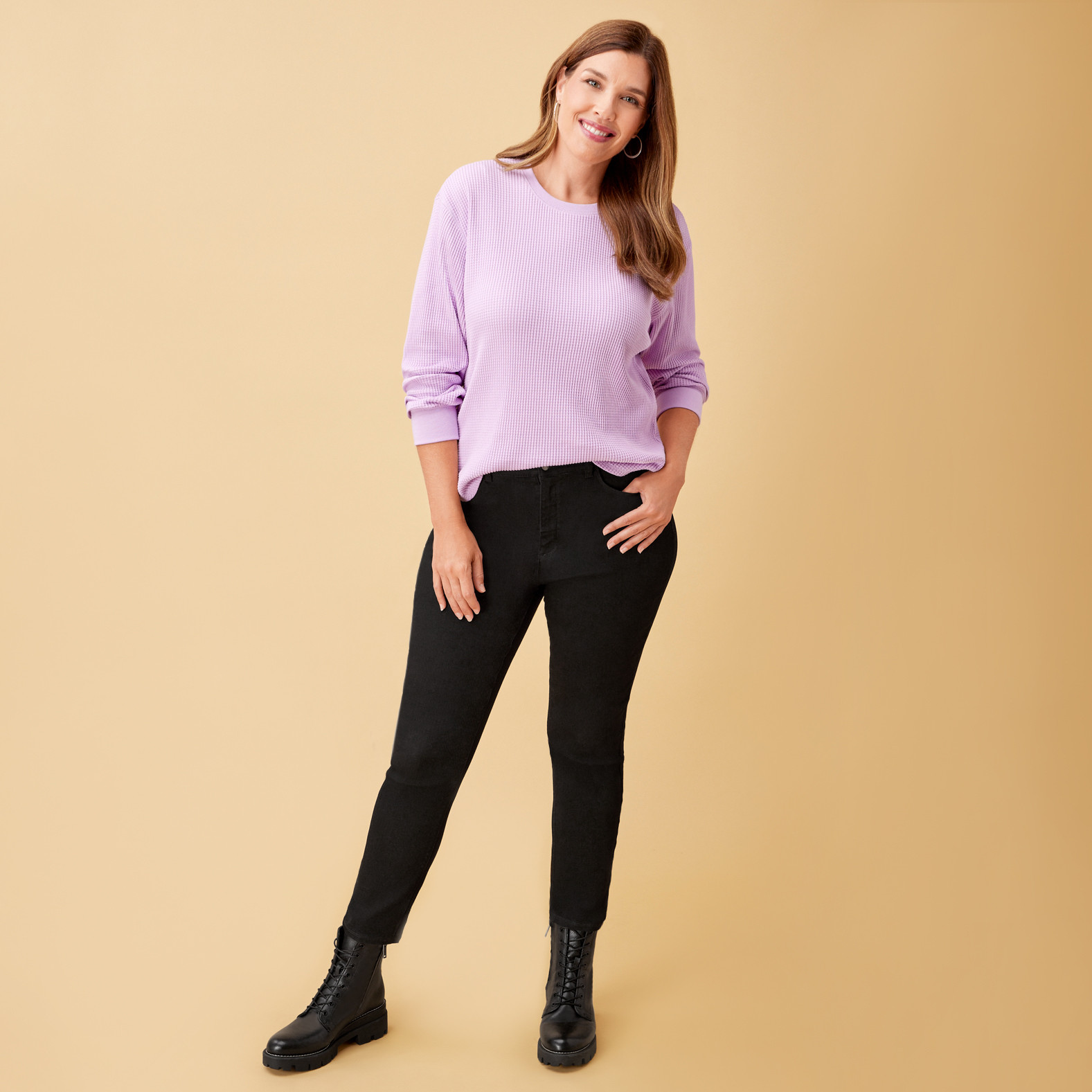 Everyday Fit Waffle Knit Tee Front View