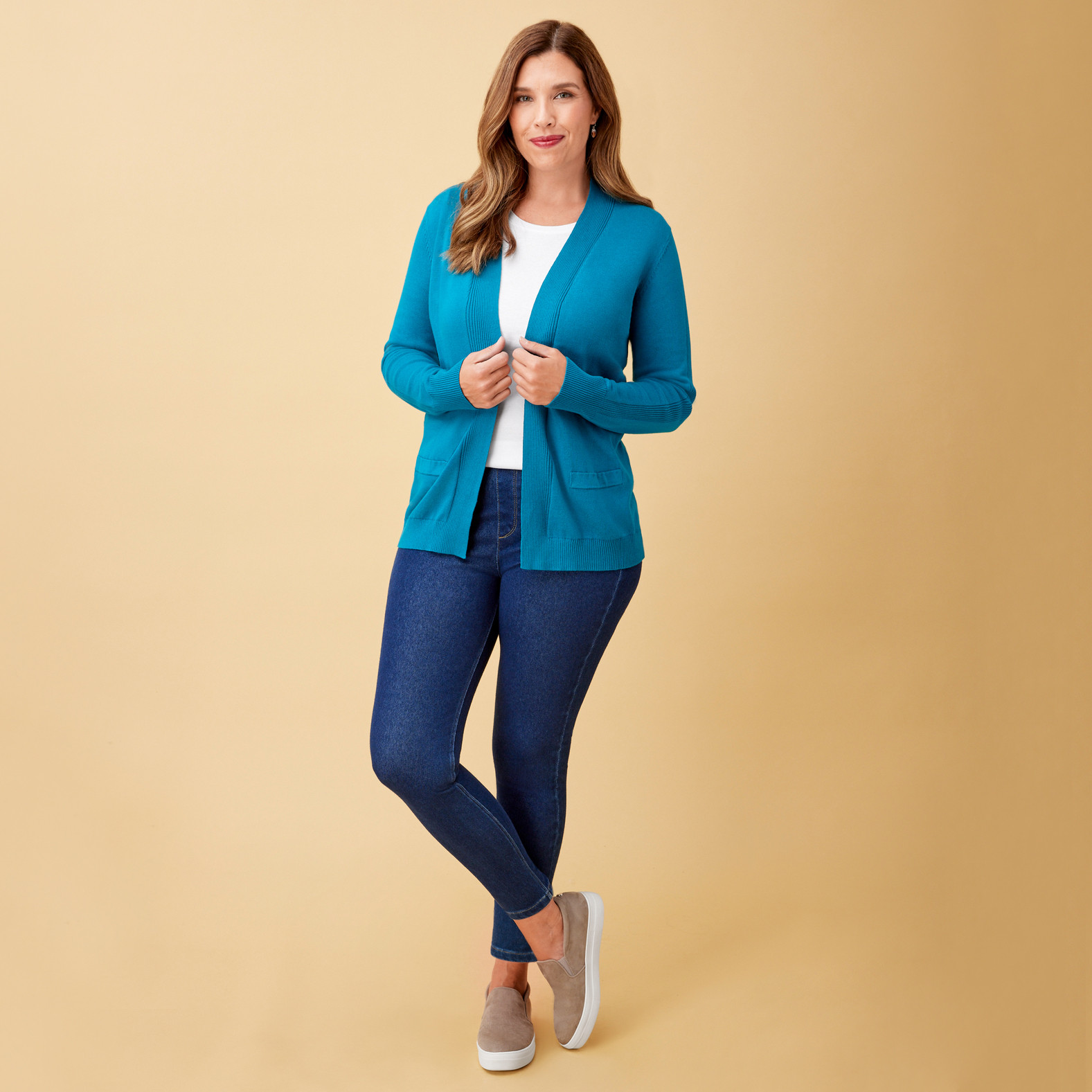 Jersey Knit Cotton Cardigan
