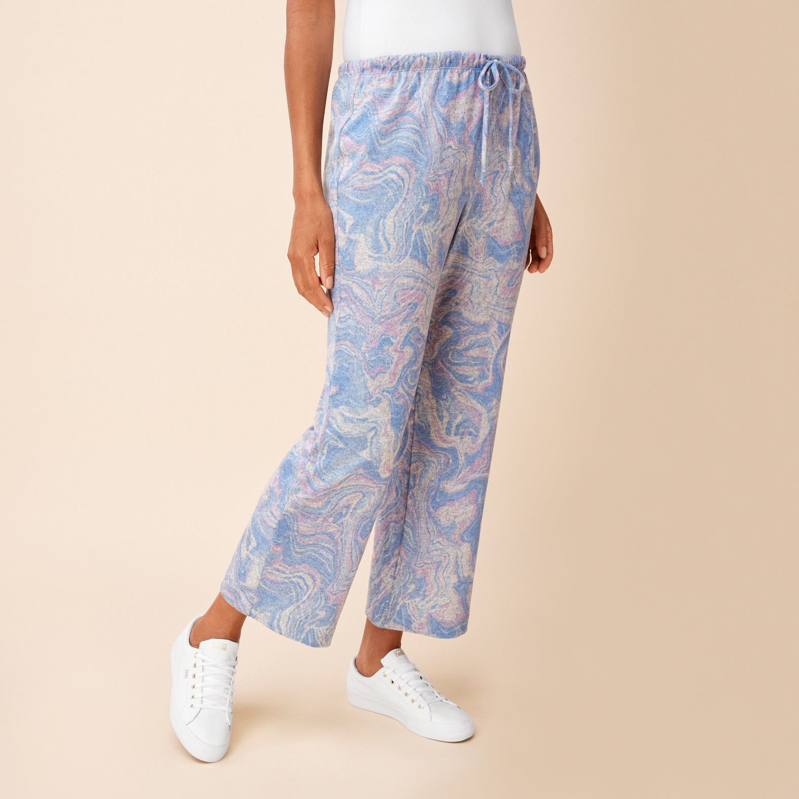 Marble Print Lounge Bottoms