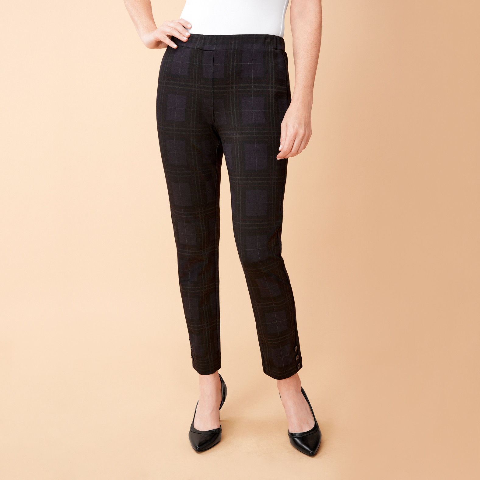Plaid Ponte Pant