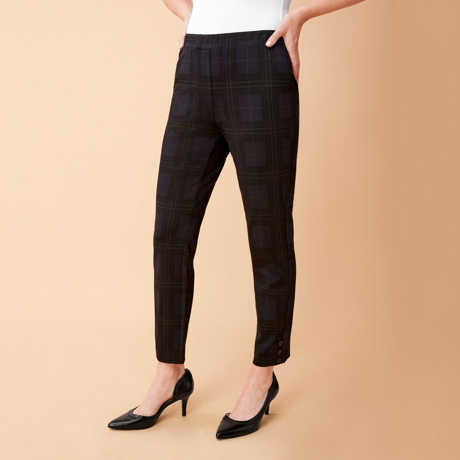 Plaid Ponte Pant