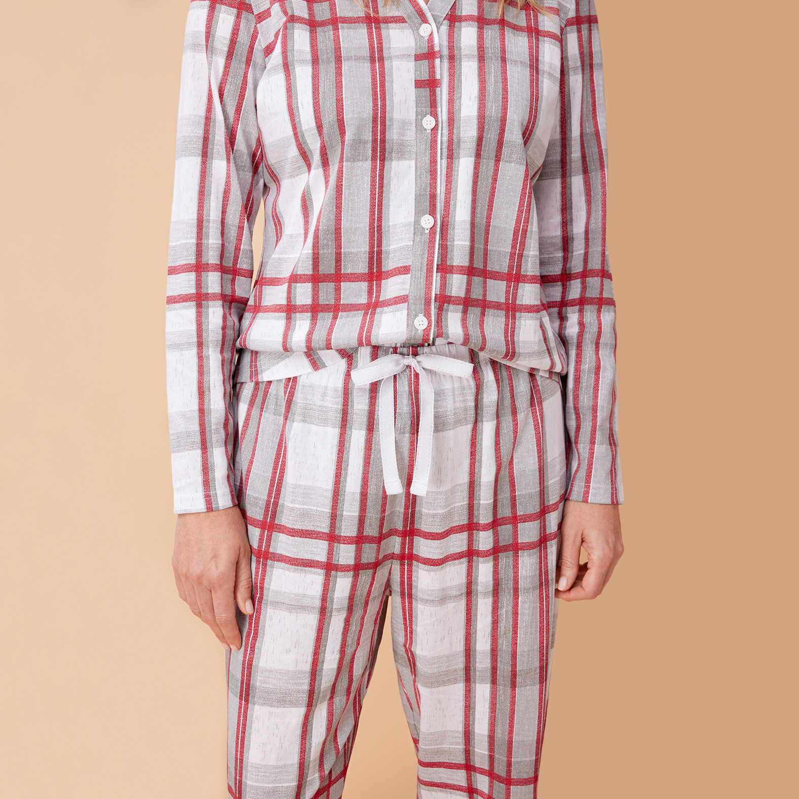 Plaid Pyjama Set Close Up
