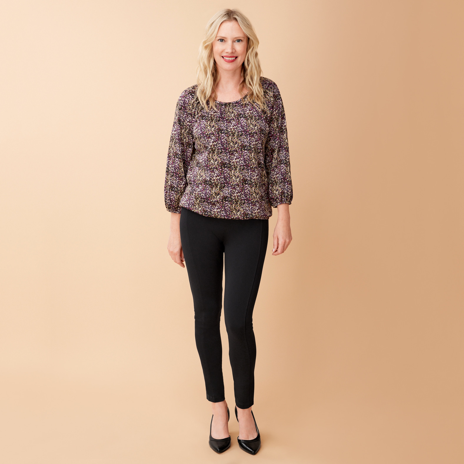 Raglan Sleeve Printed Top Full Body