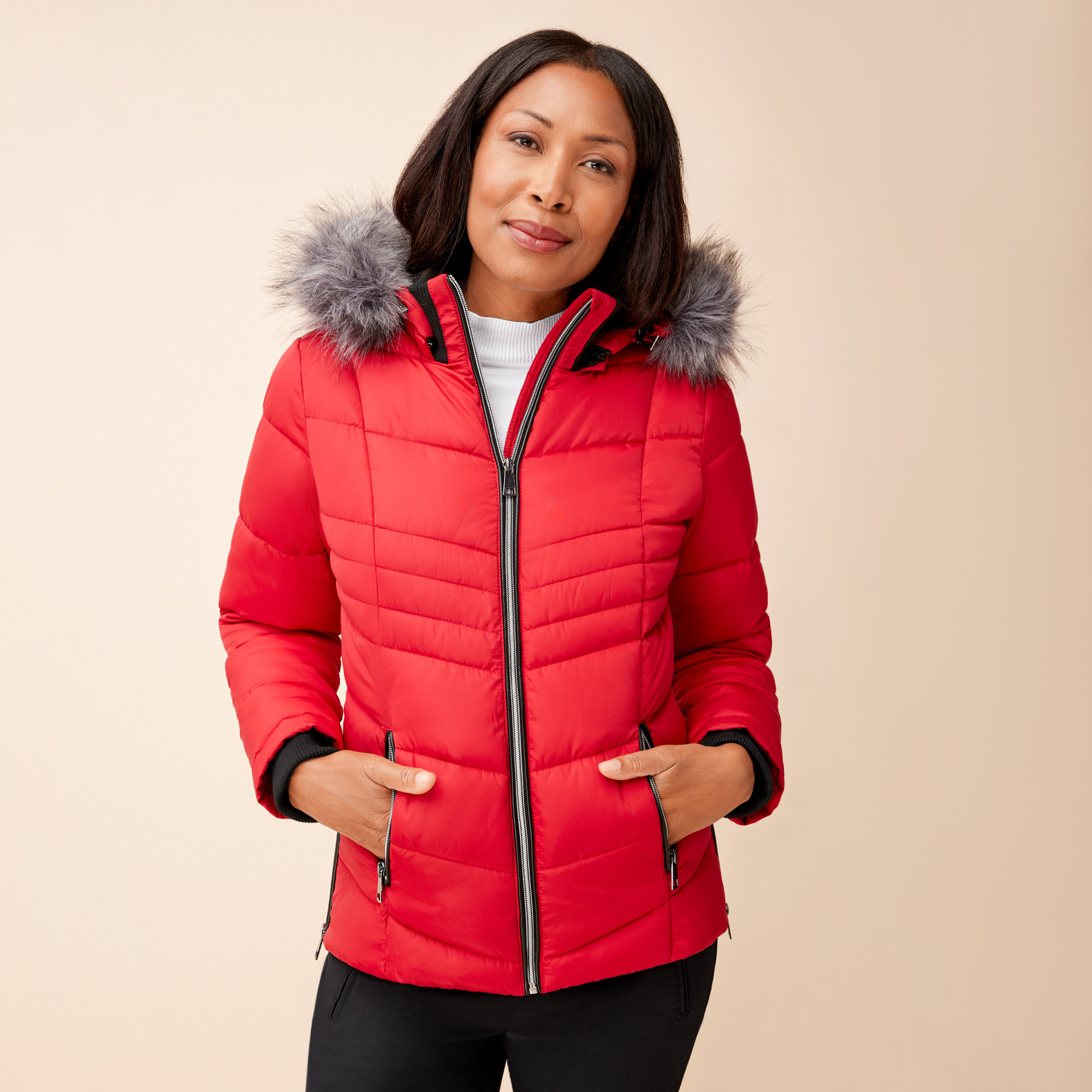 Side Zip Quilted Jacket