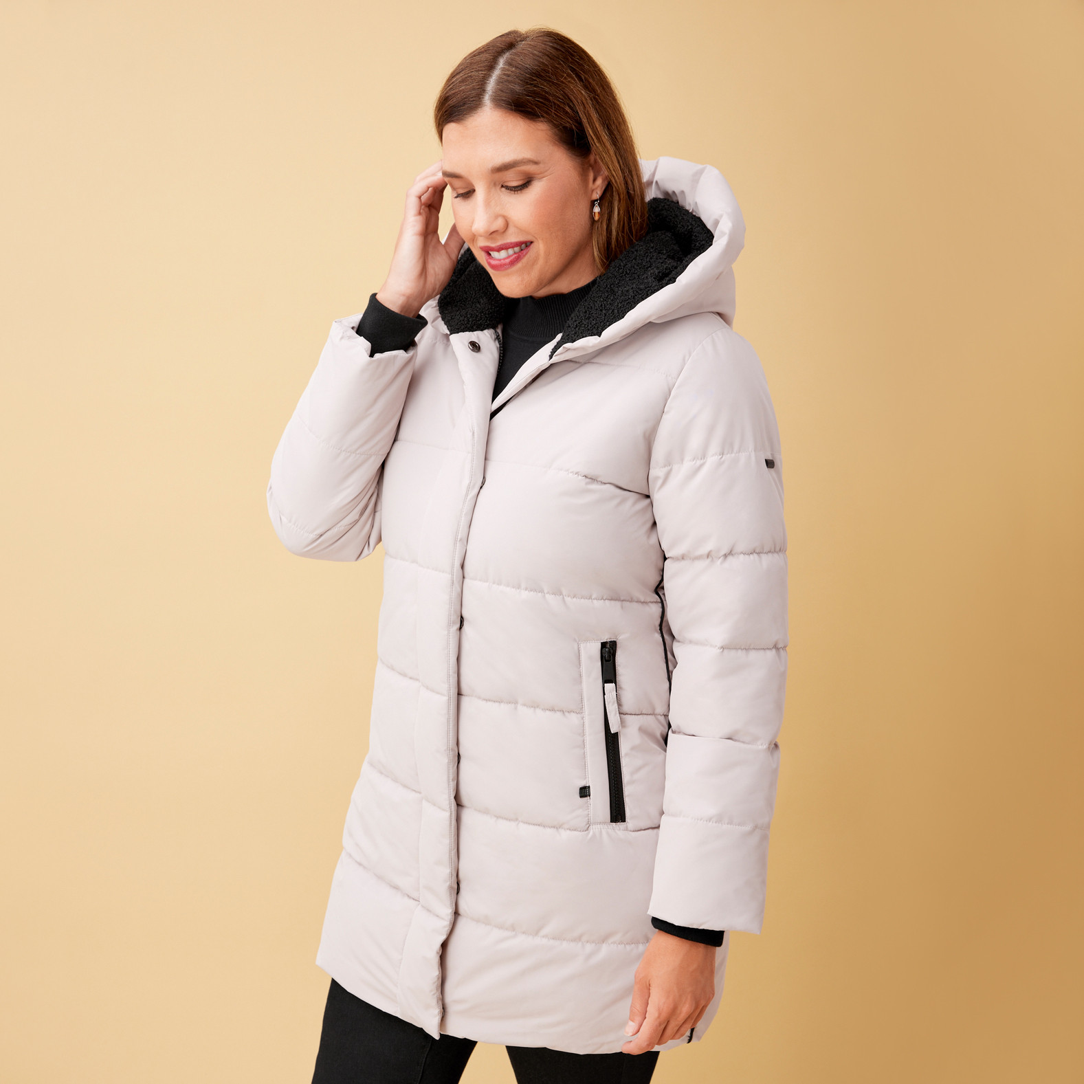 Water Repellent Sherpa Lined Coat
