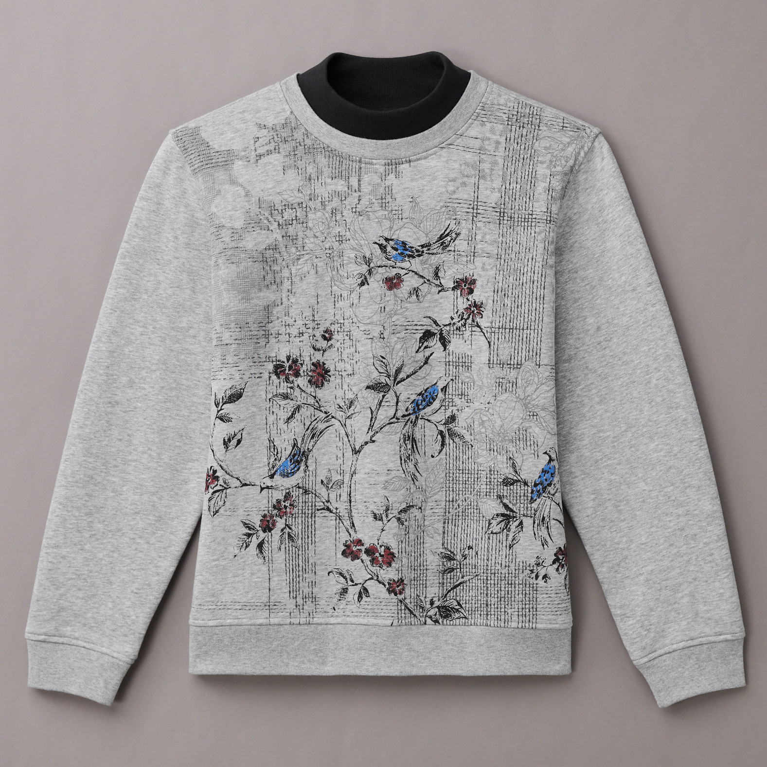 Petite -Comfy Printed Mockneck Sweatshirt