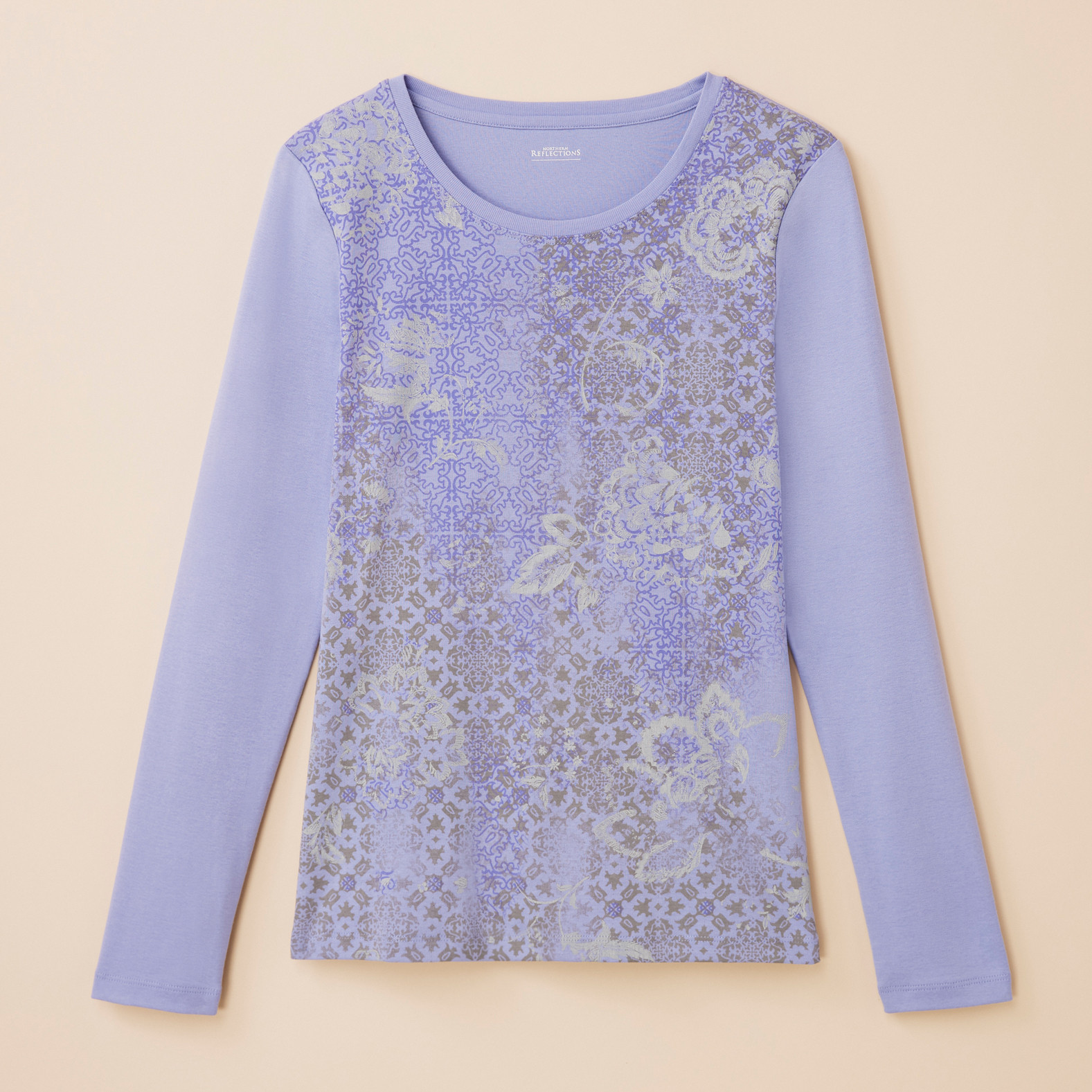 Soft Rib Knit Crewneck Tee