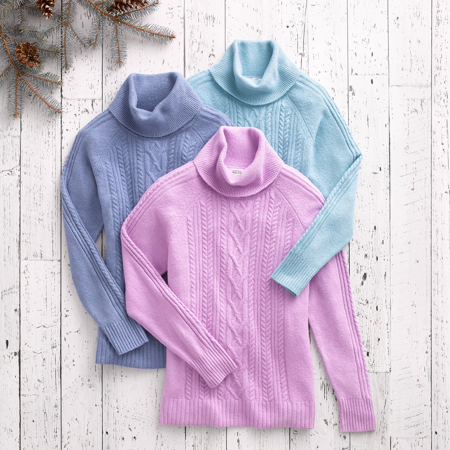Cowl Neck Mossy Yarn Group sweaters