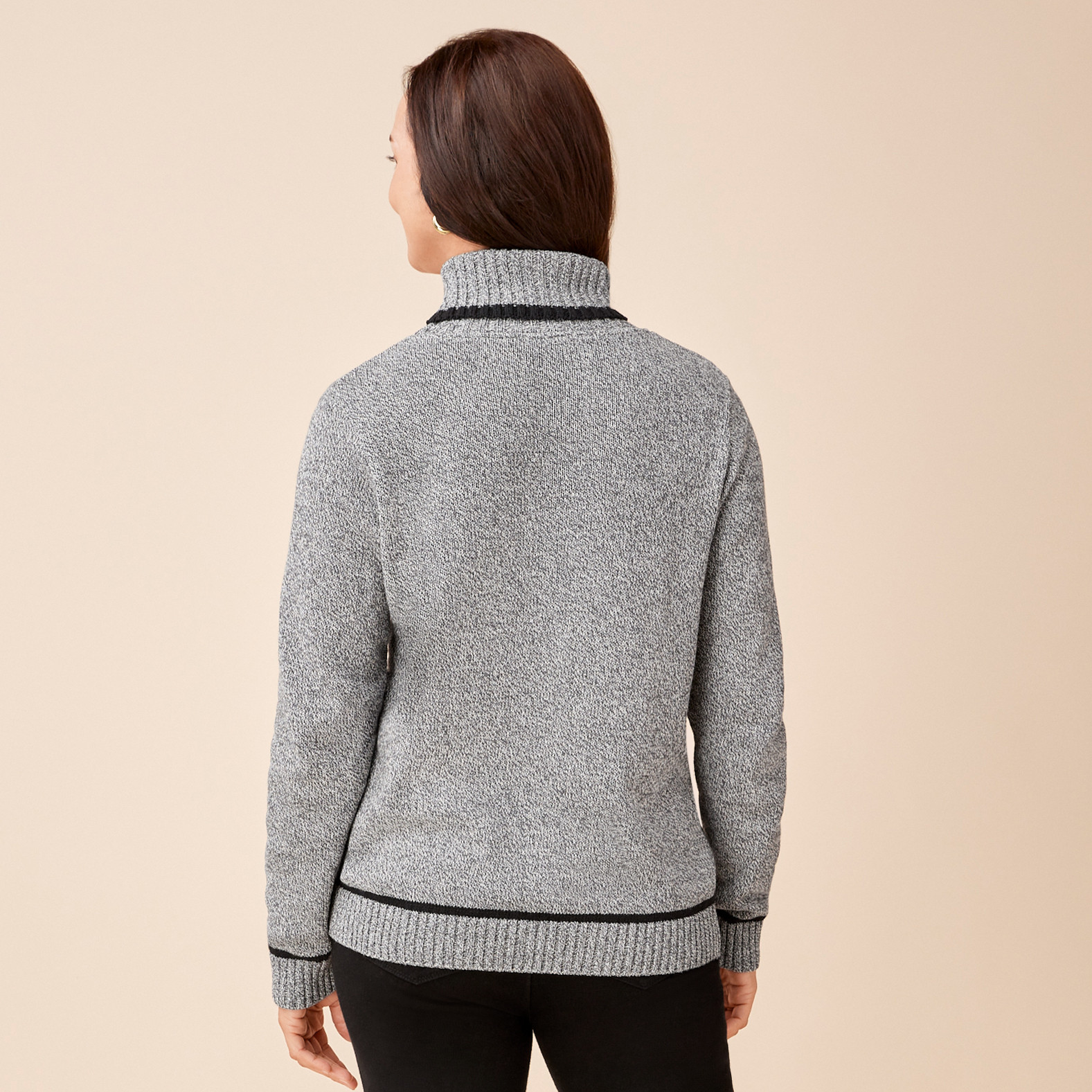 Knit Turtleneck Sweater back view