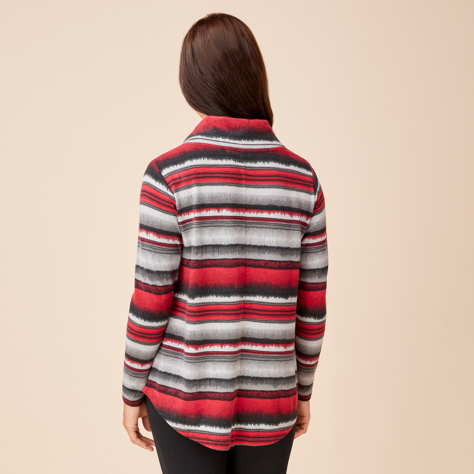 Petite - Cowl Neck Sweaterlike Top Back View